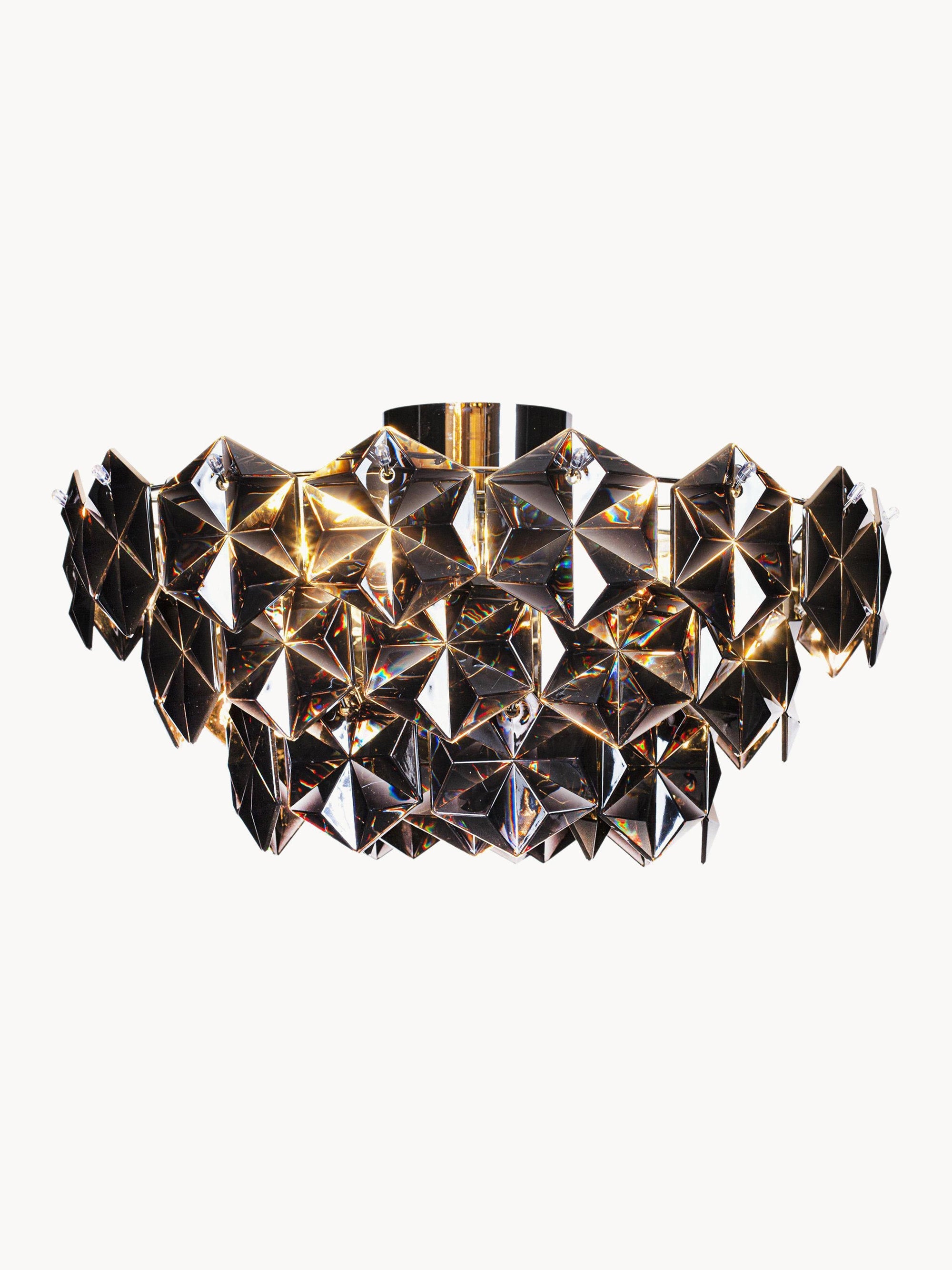 Plafonnier design en verre Bryce - Noir