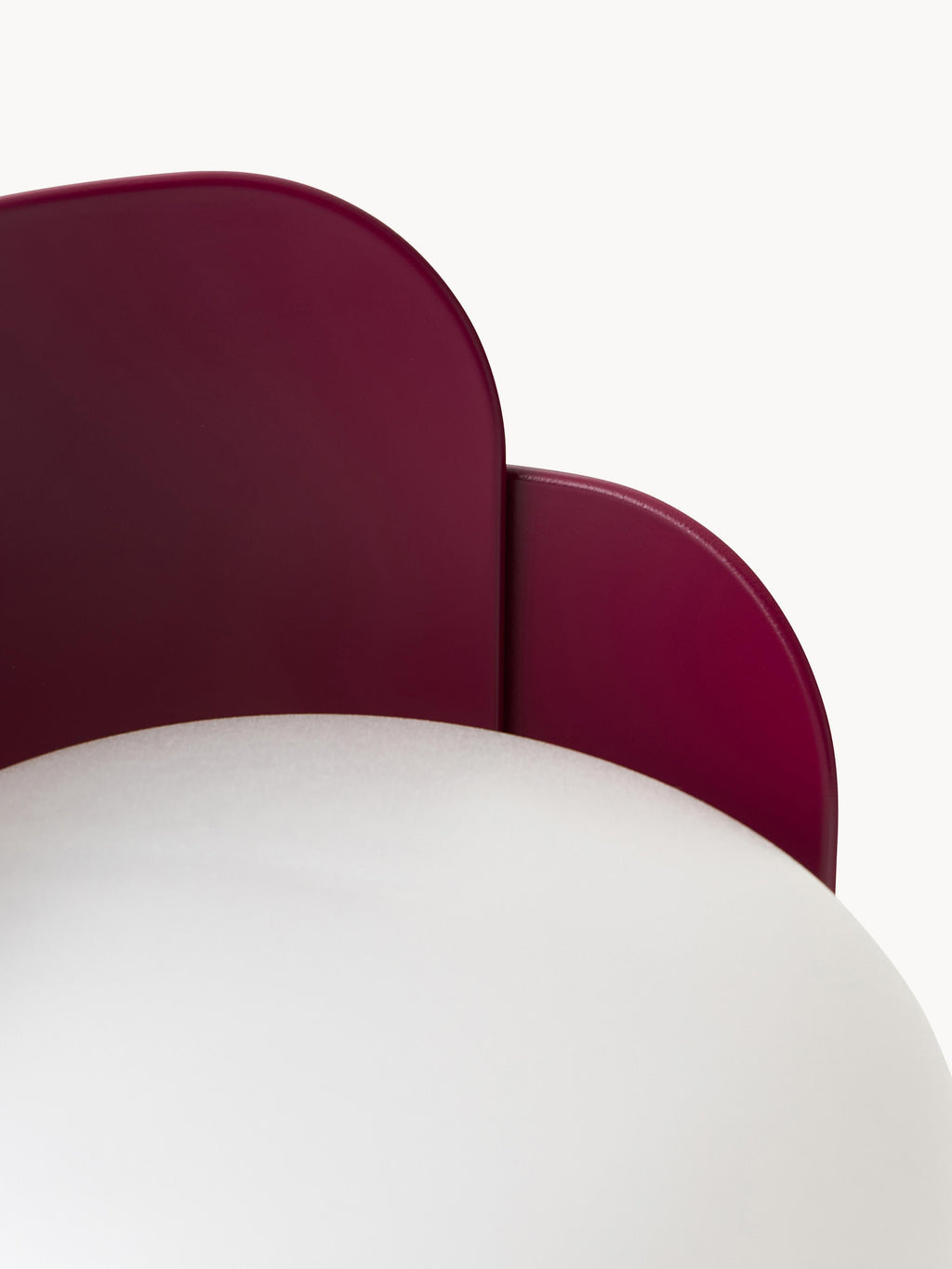 Petite lampe à poser artisanale Isaac - Blanc, prune