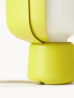Petite lampe à poser artisanale Isaac - Blanc, vert clair