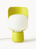 Petite lampe à poser artisanale Isaac - Blanc, vert clair
