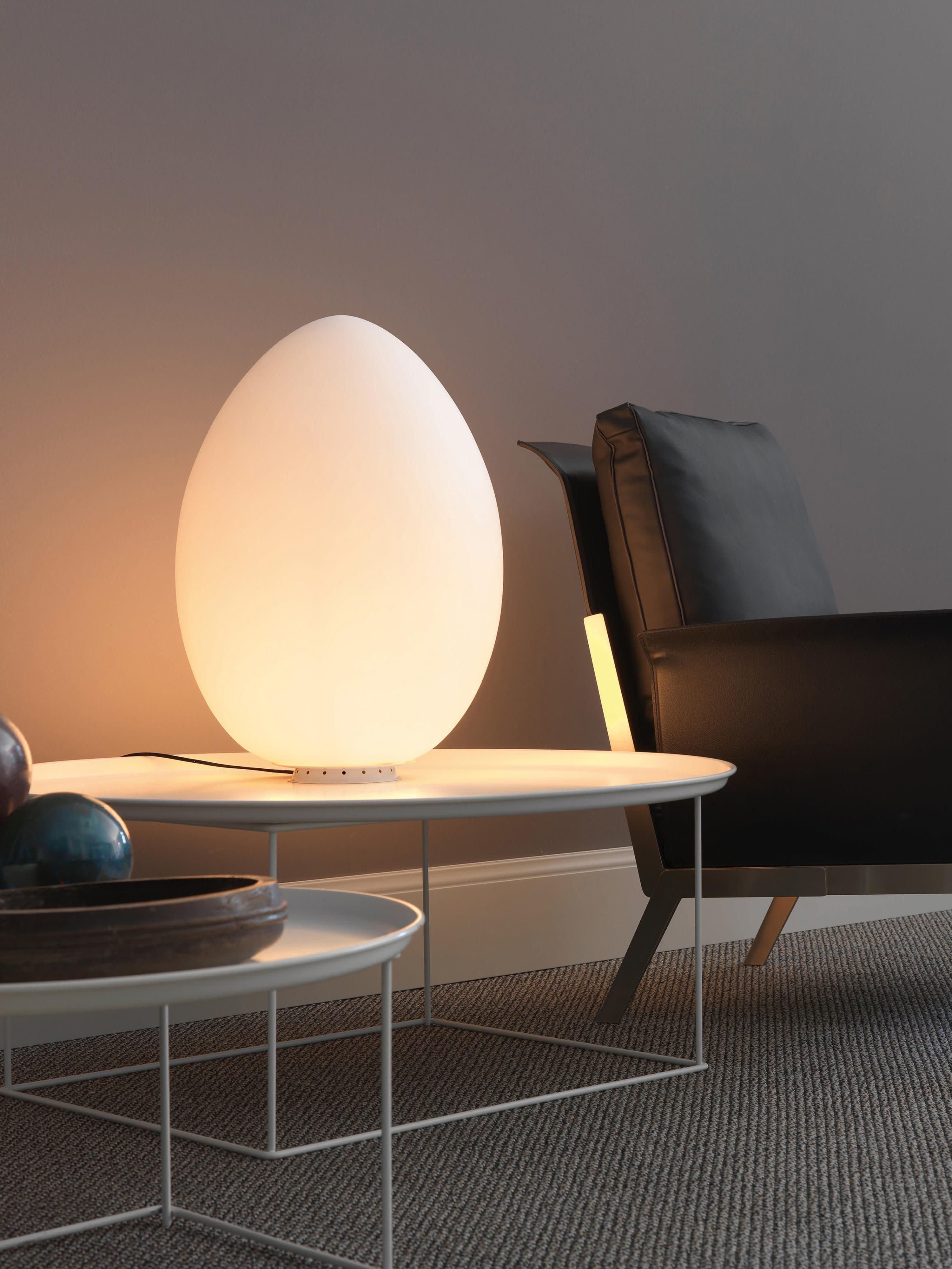 Petite lampe à poser artisanale Kveld - Blanc