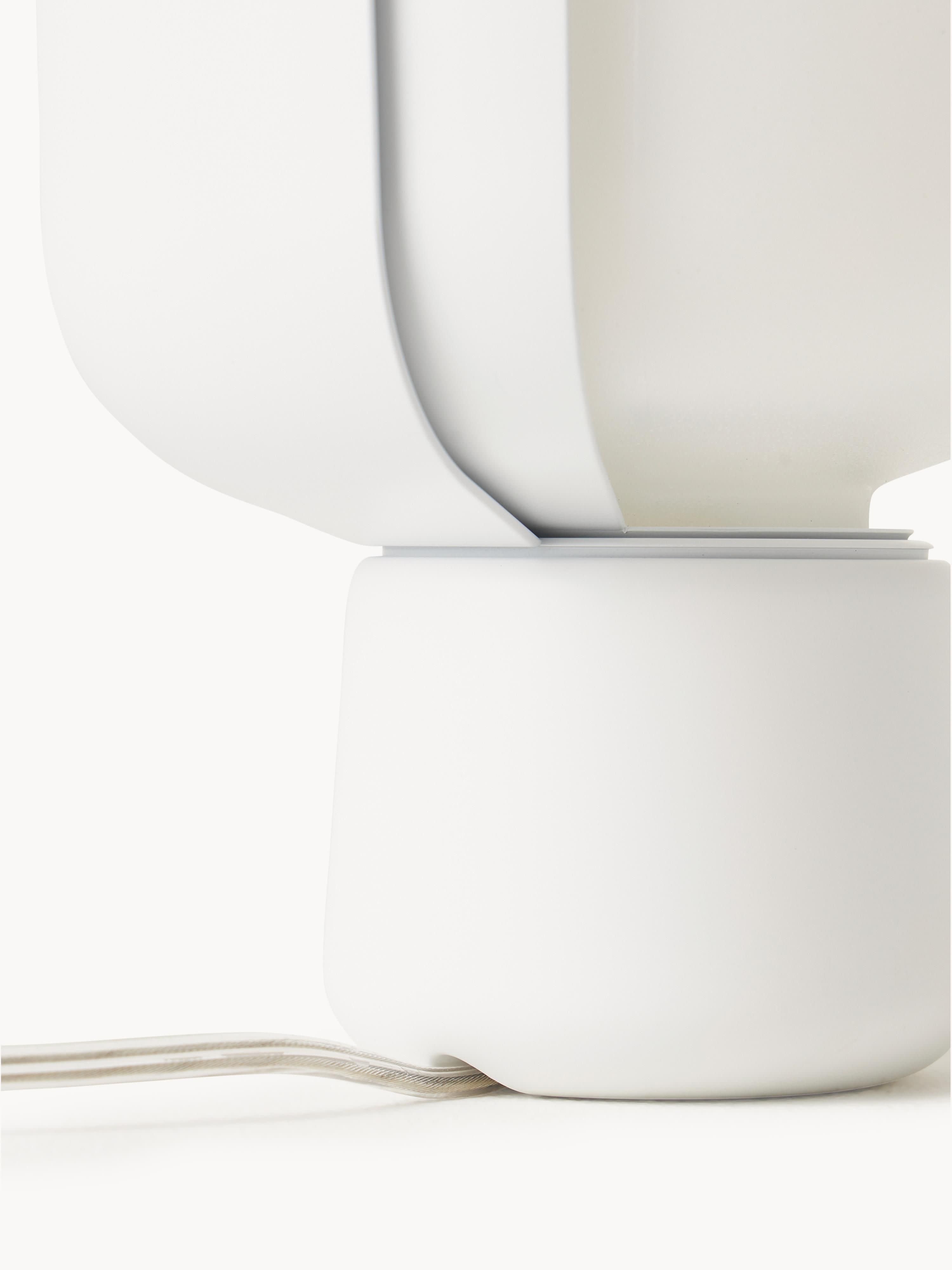 Petite lampe à poser artisanale Isaac - Blanc