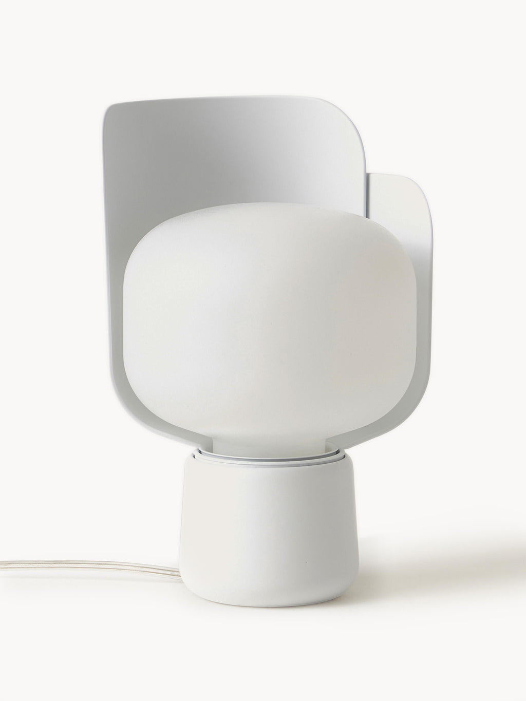 Petite lampe à poser artisanale Isaac - Blanc