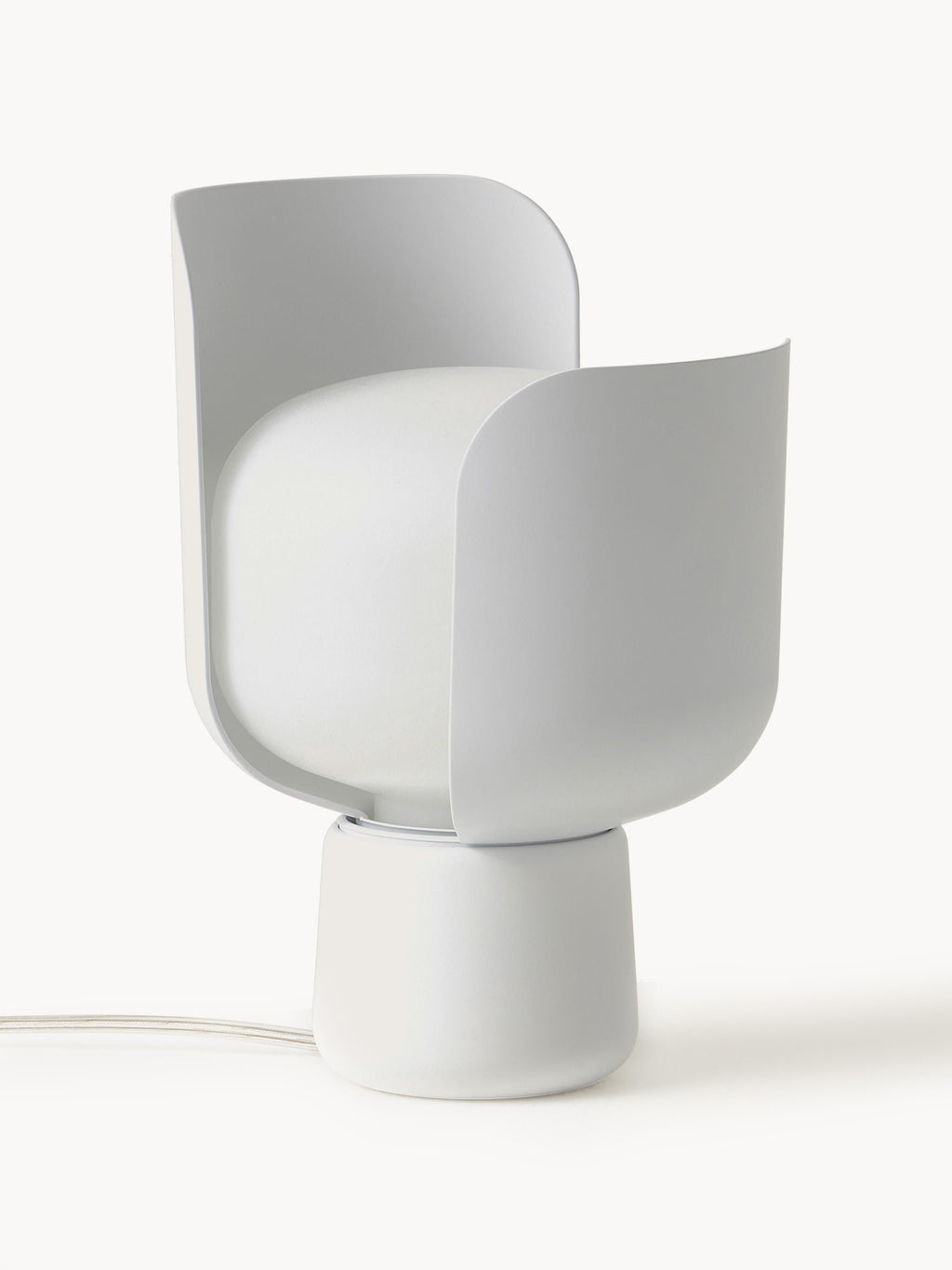 Petite lampe à poser artisanale Isaac - Blanc