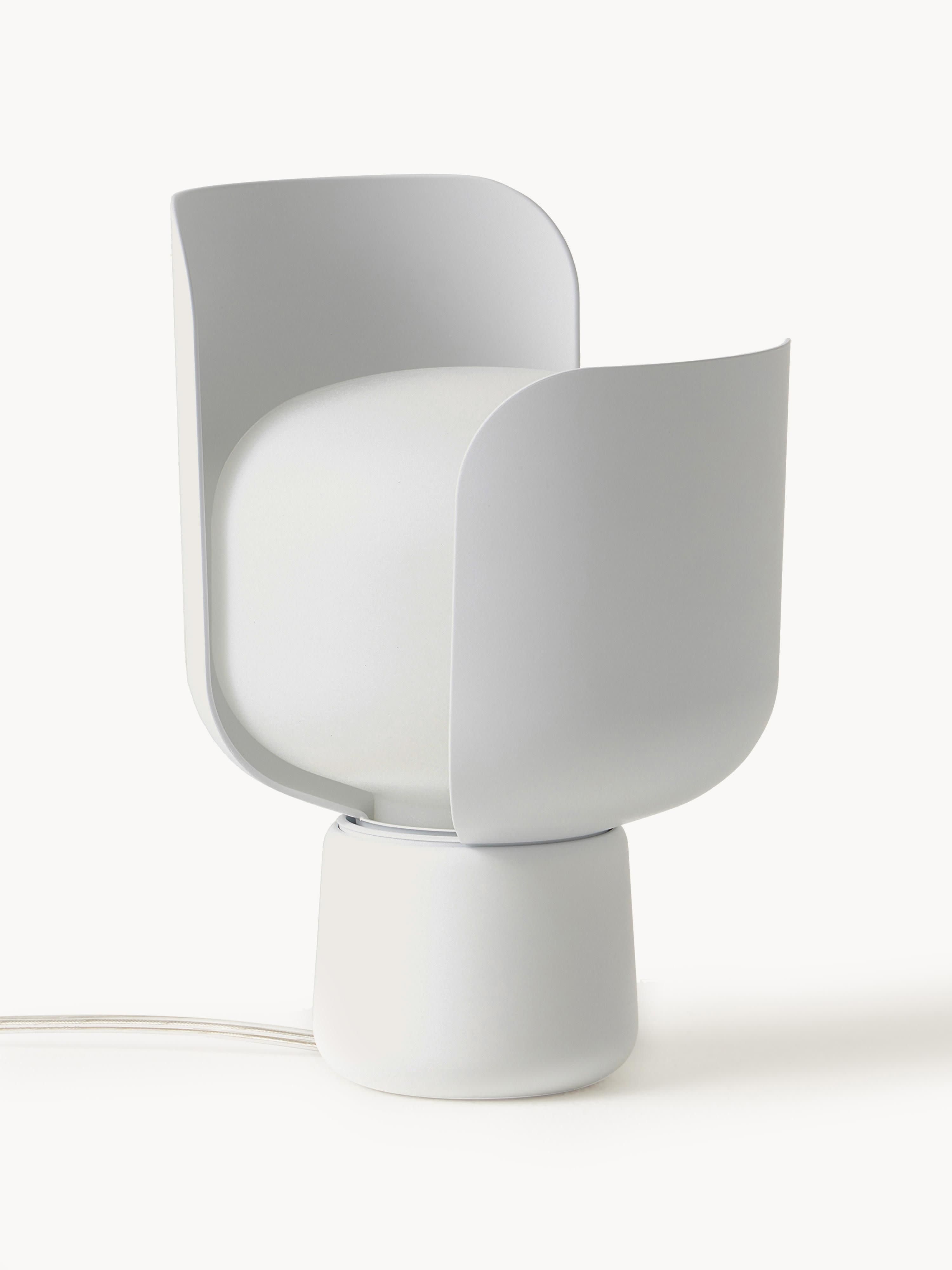 Petite lampe à poser artisanale Isaac - Blanc