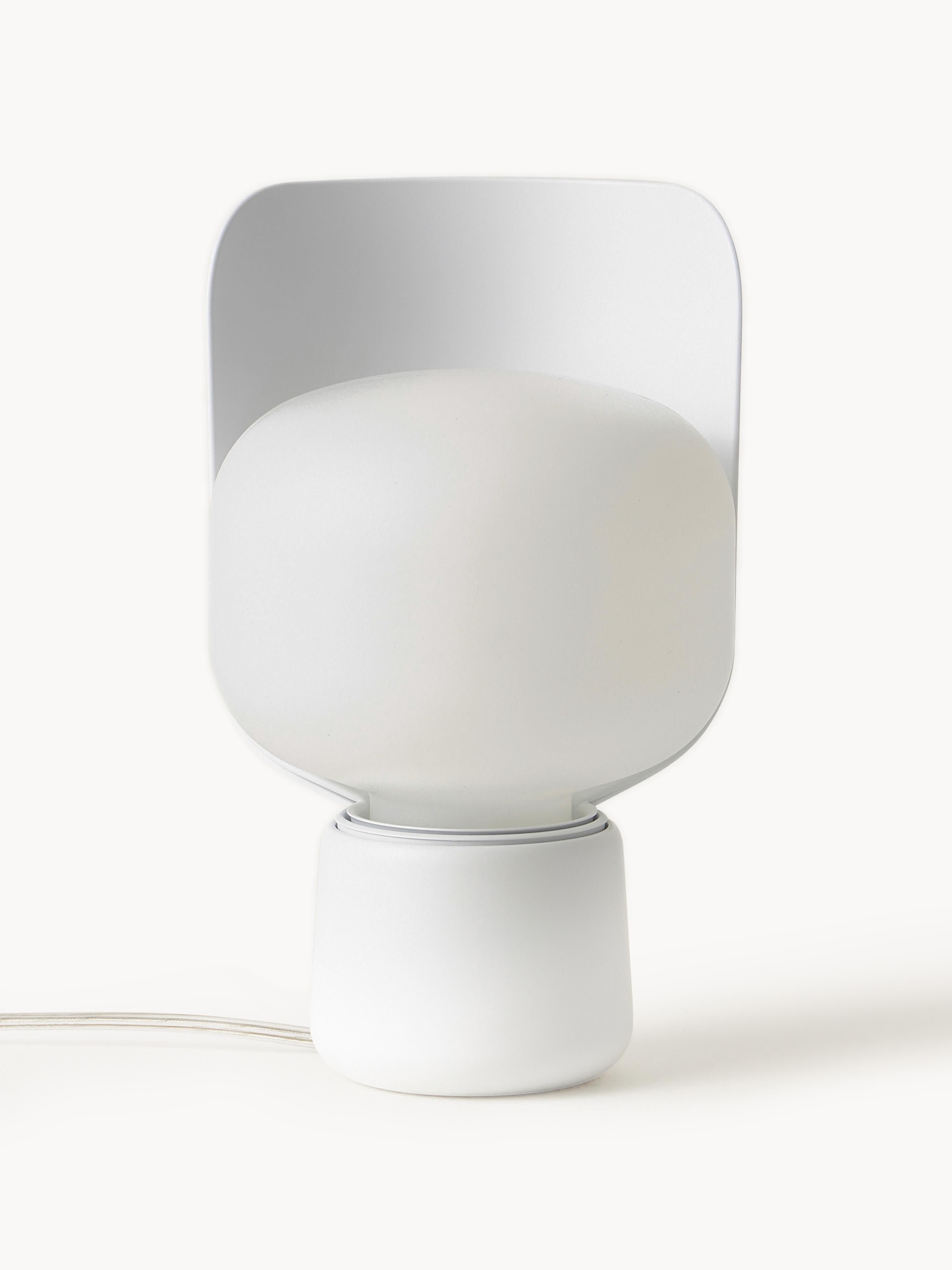 Petite lampe à poser artisanale Isaac - Blanc