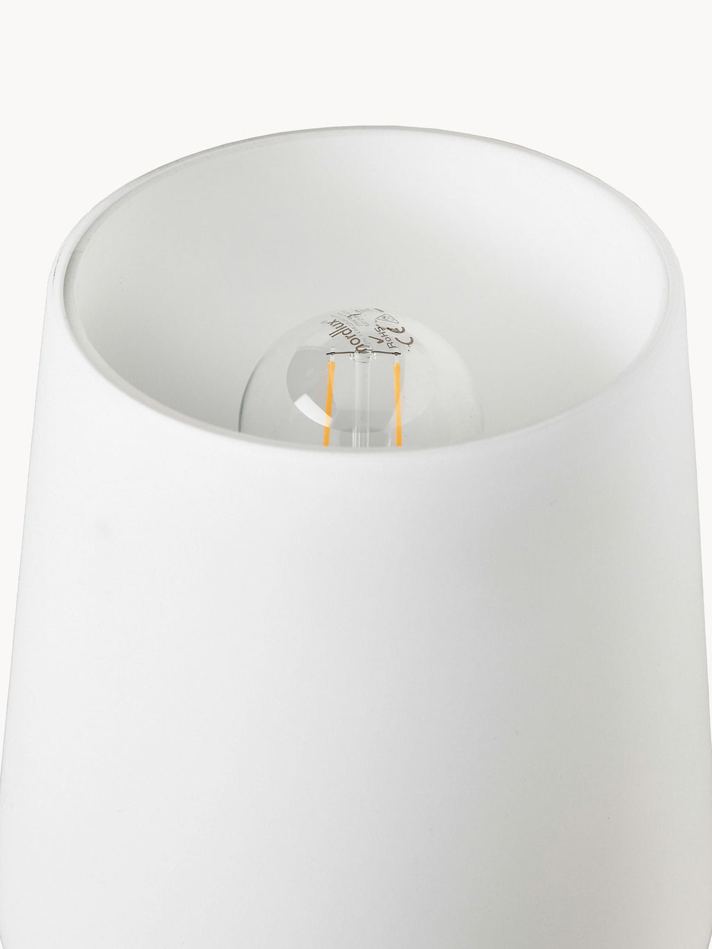 Petite lampe à poser artisanale Steg, intensité ajustable - Blanc