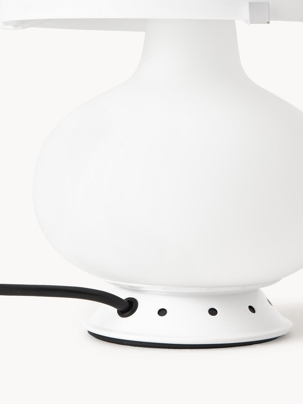 Petite lampe à poser artisanale Steg, intensité ajustable - Blanc