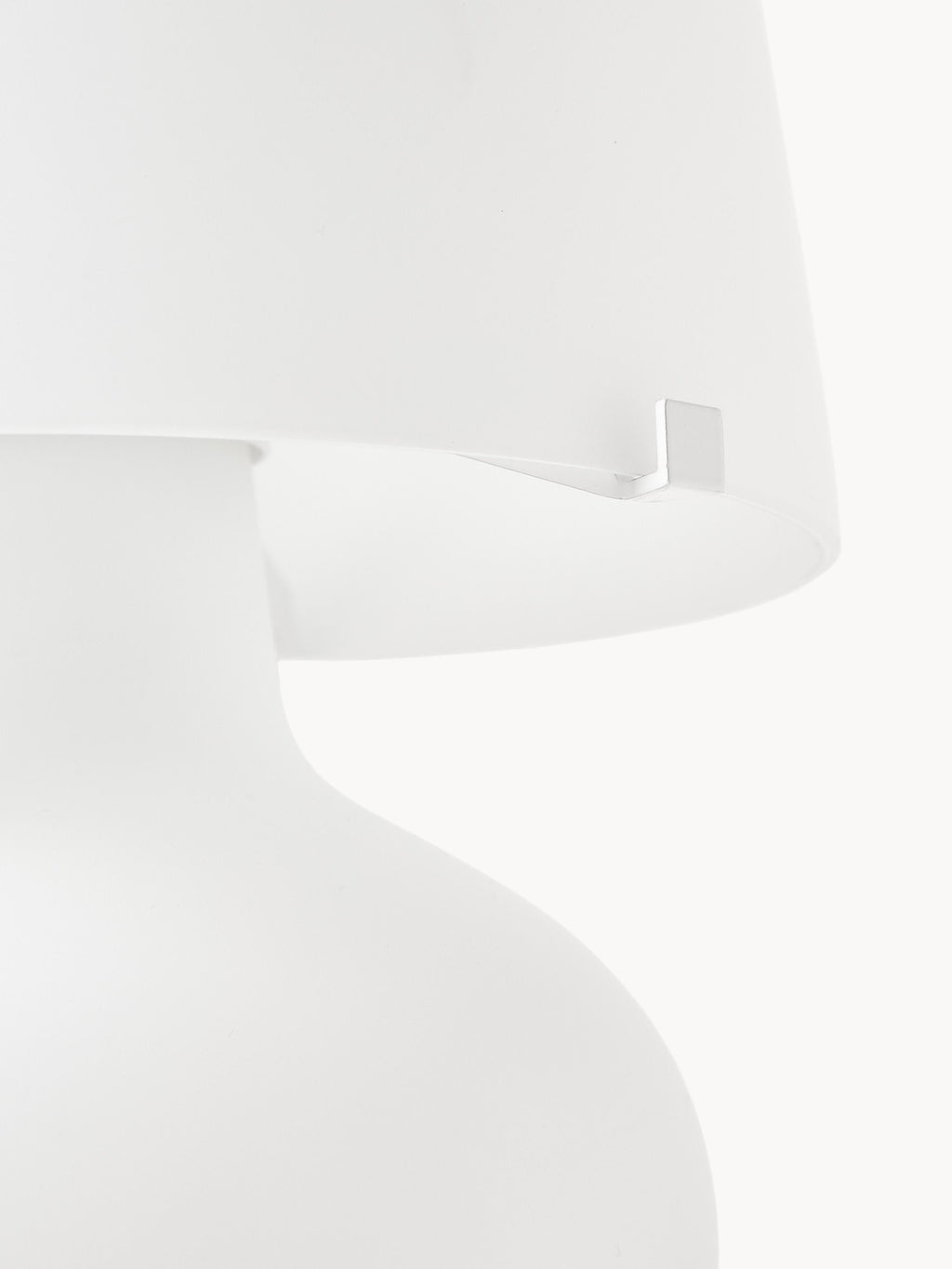 Petite lampe à poser artisanale Steg, intensité ajustable - Blanc
