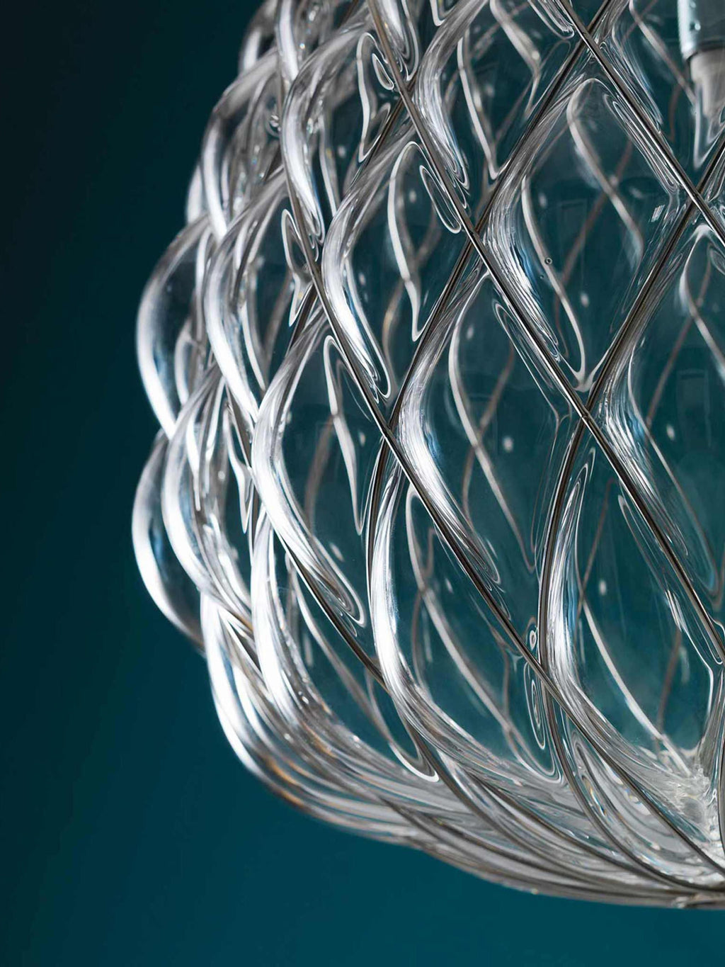 Suspension artisanale Berger - Transparent, argenté
