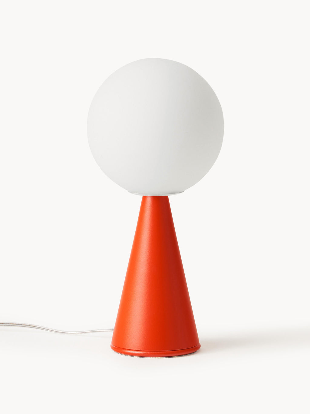 Petite lampe à poser artisanale Cyric - Blanc, rouge