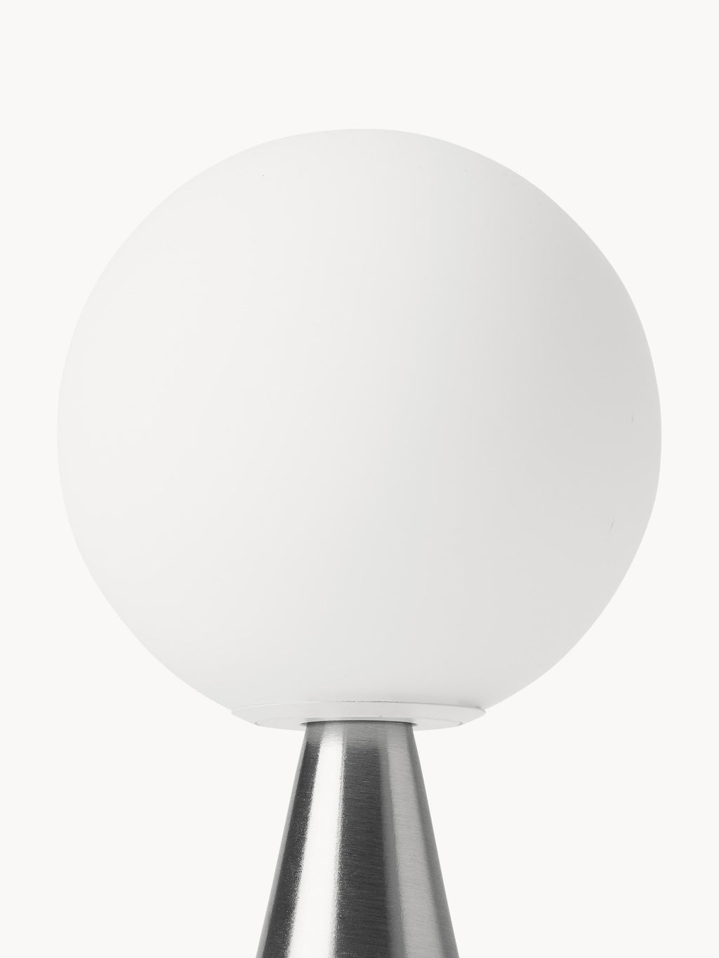 Petite lampe à poser artisanale Cyric - Blanc, argenté