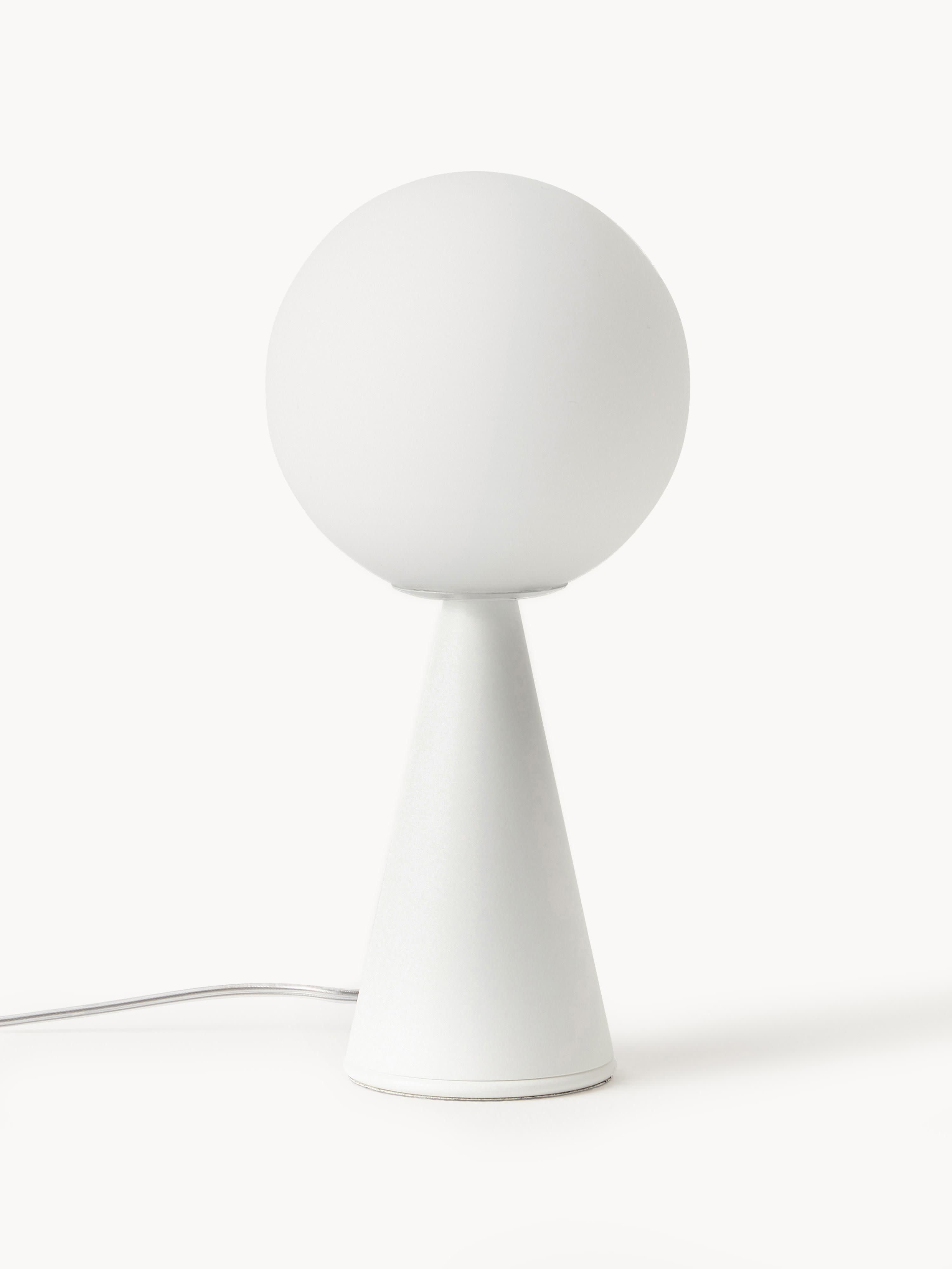 Petite lampe à poser artisanale Cyric - Blanc