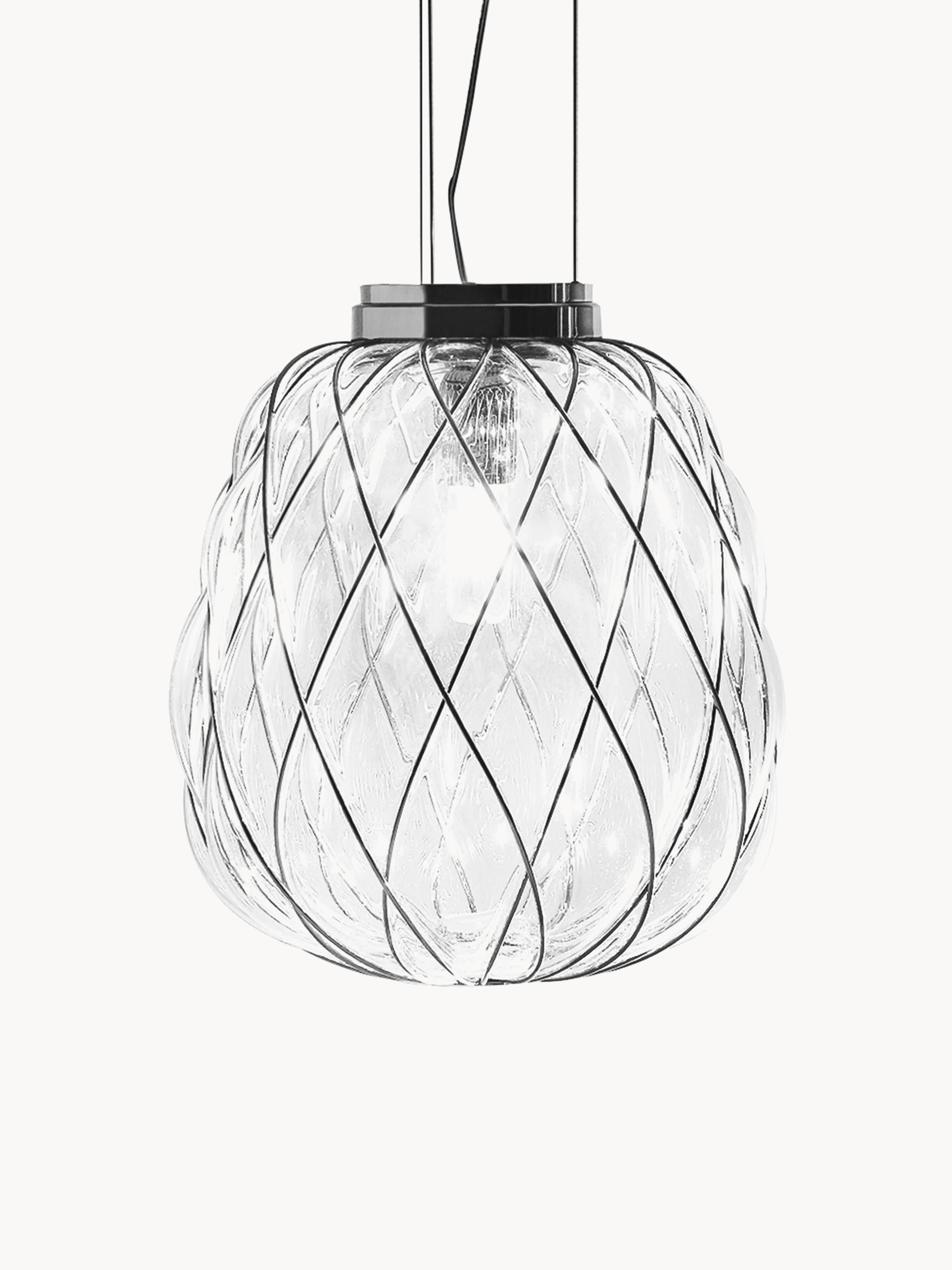 Suspension artisanale Berger - Transparent, argenté