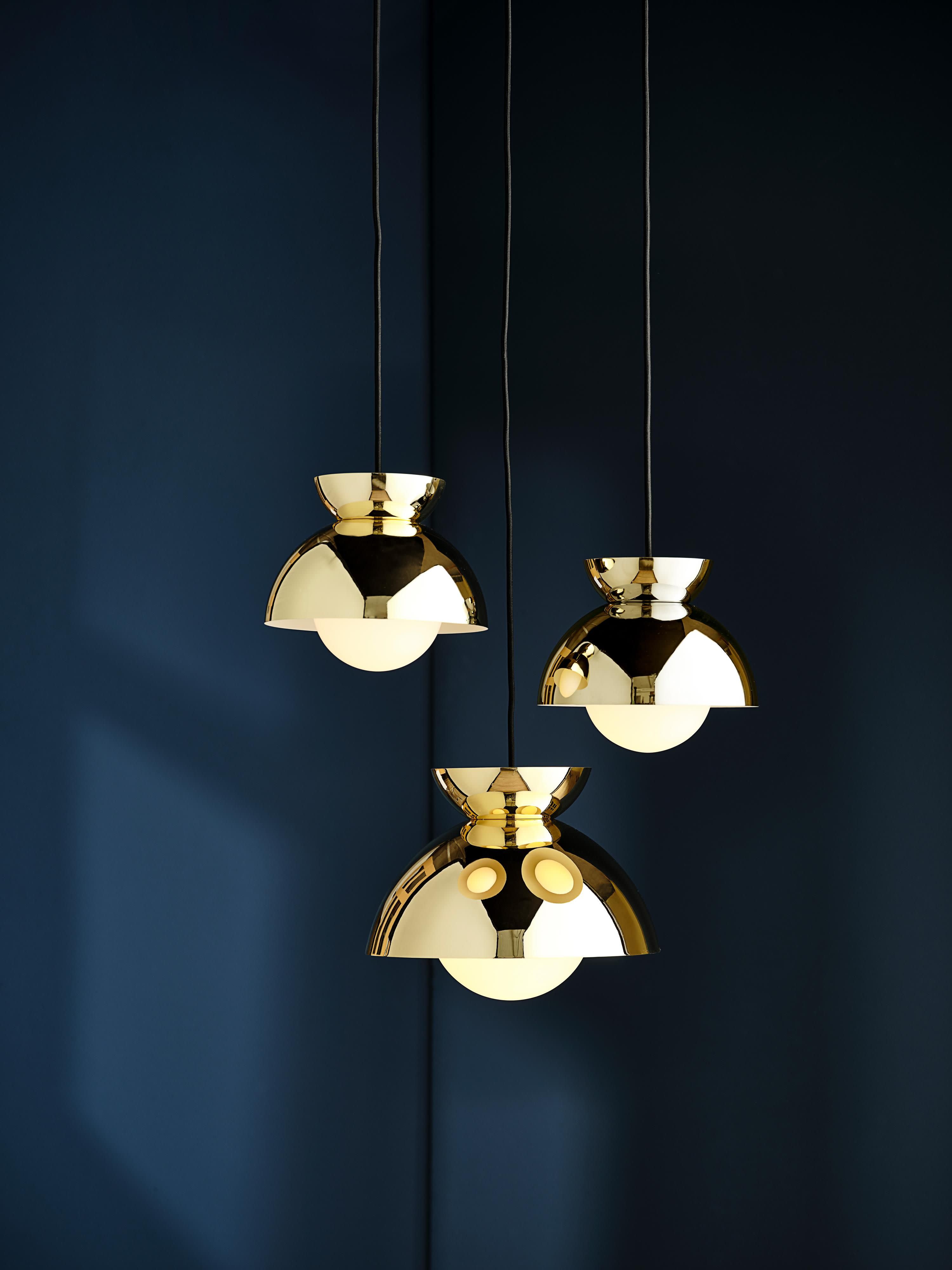 Petite suspension design Grettir - Doré, haute brillance