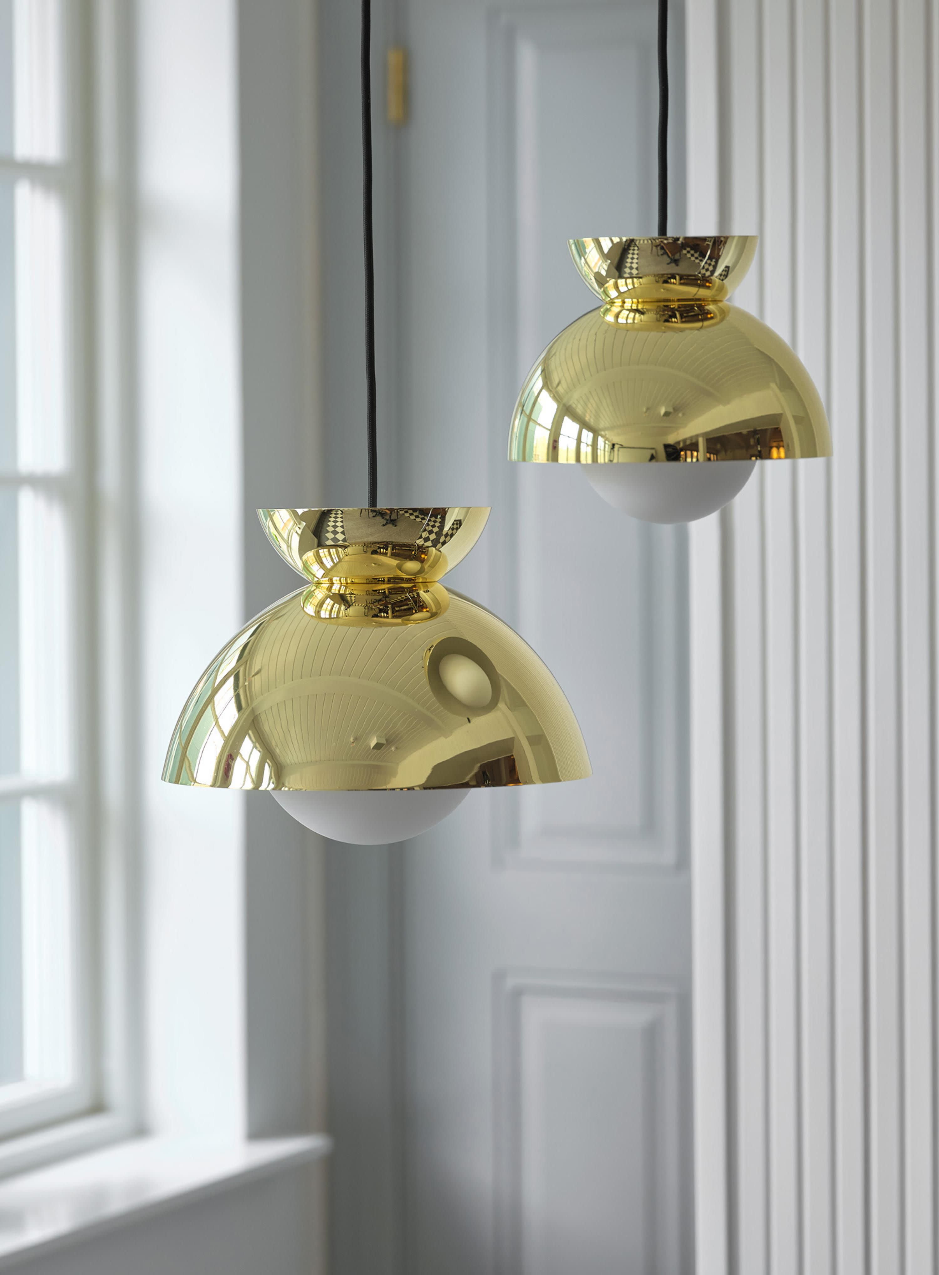 Petite suspension design Grettir - Doré, haute brillance