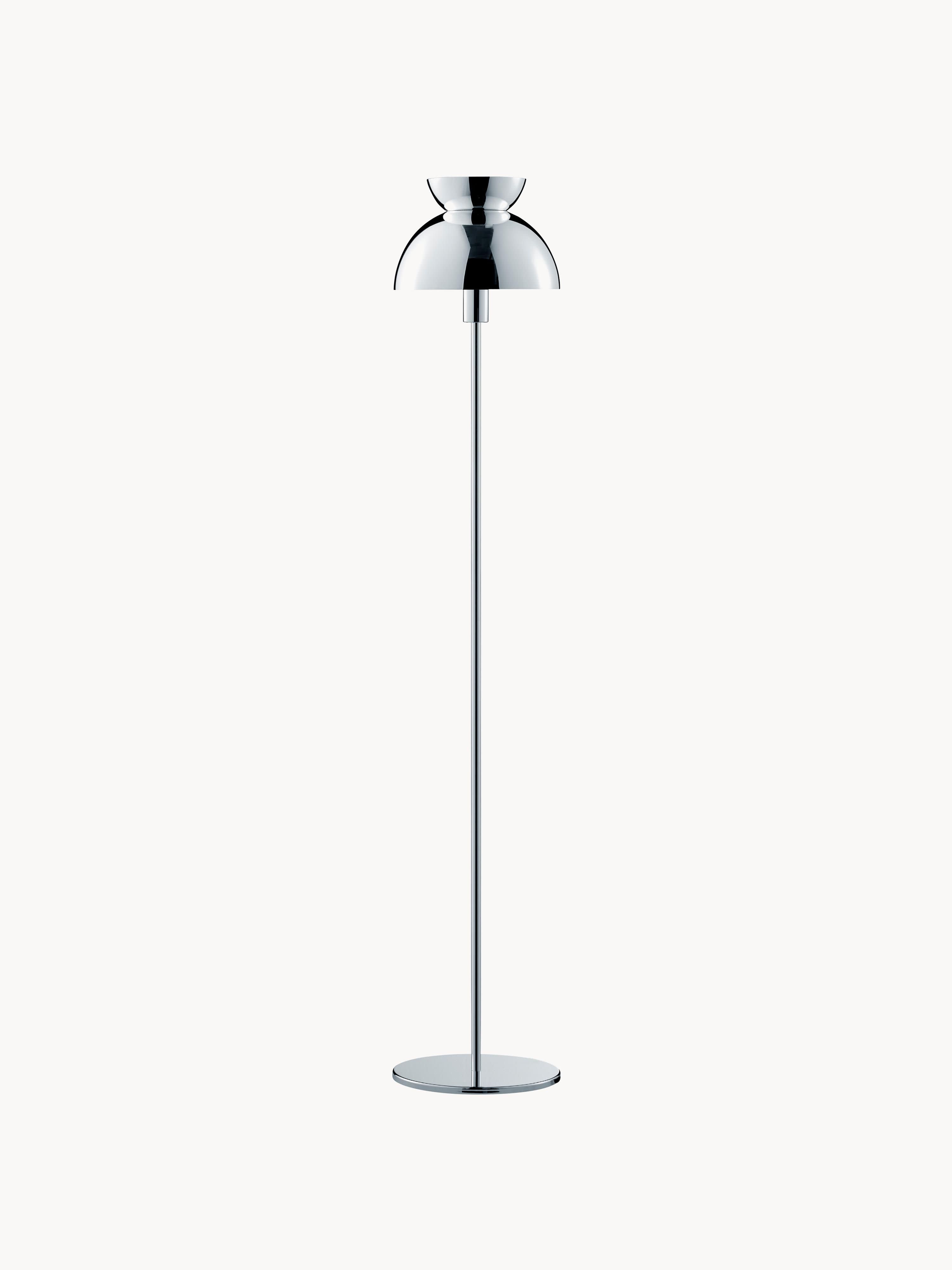 Petit lampadaire Grettir - Argenté, haute brillance