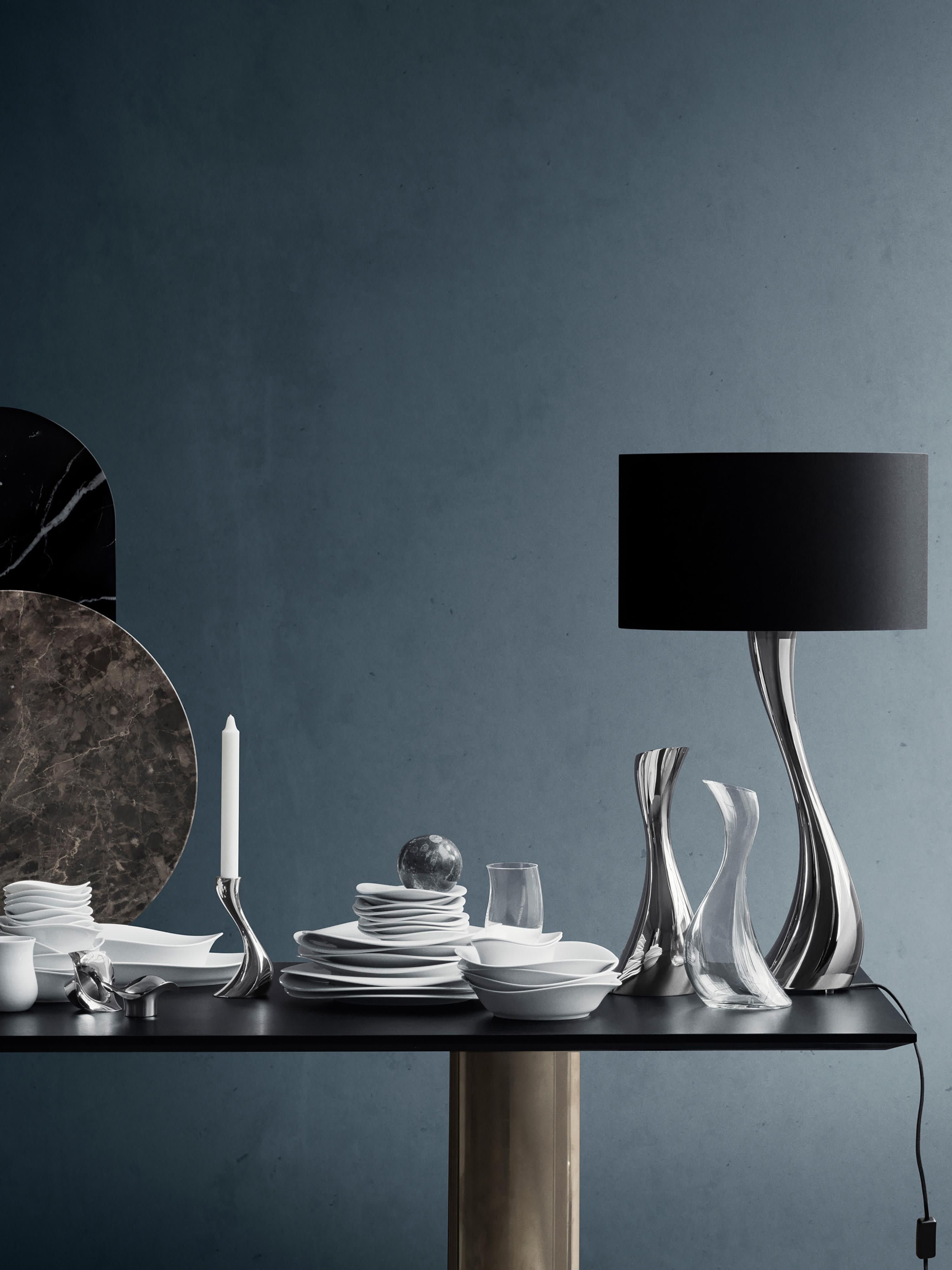 Lampe à poser en acier inoxydable Hawk - Noir, argent