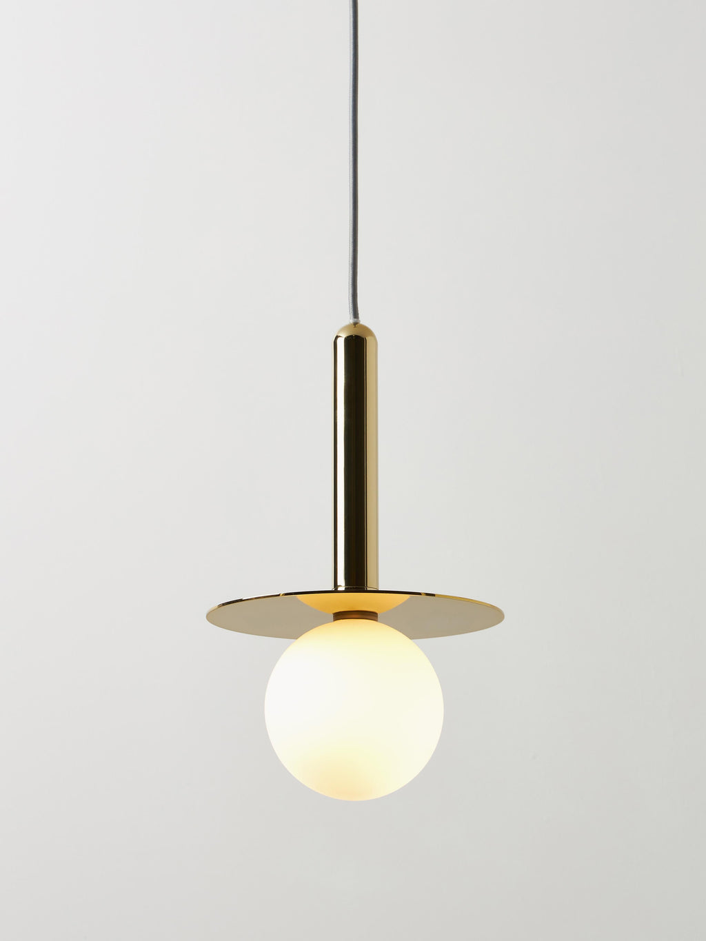 Petite suspension Isleif - Blanc, doré