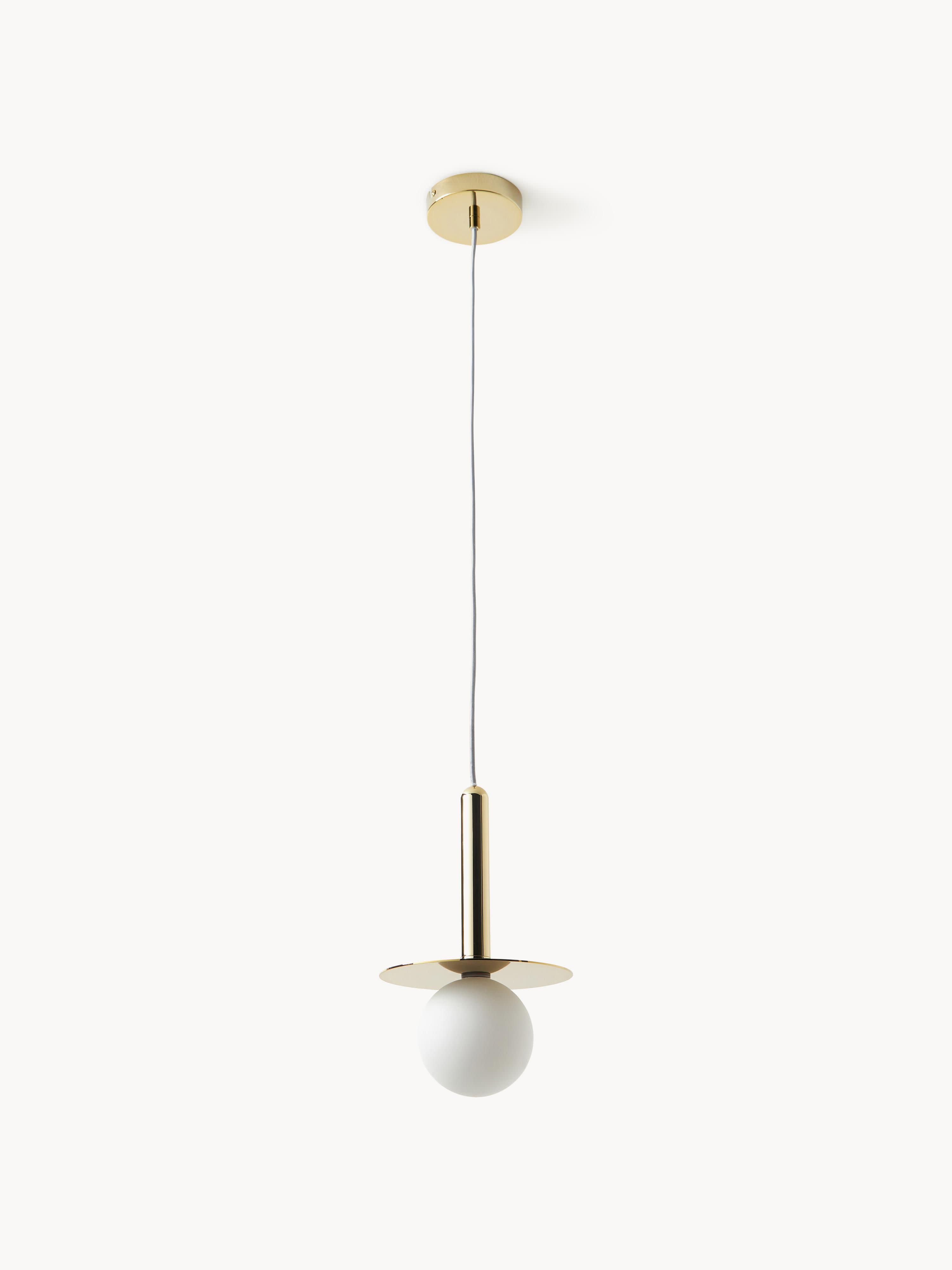 Petite suspension Isleif - Blanc, doré