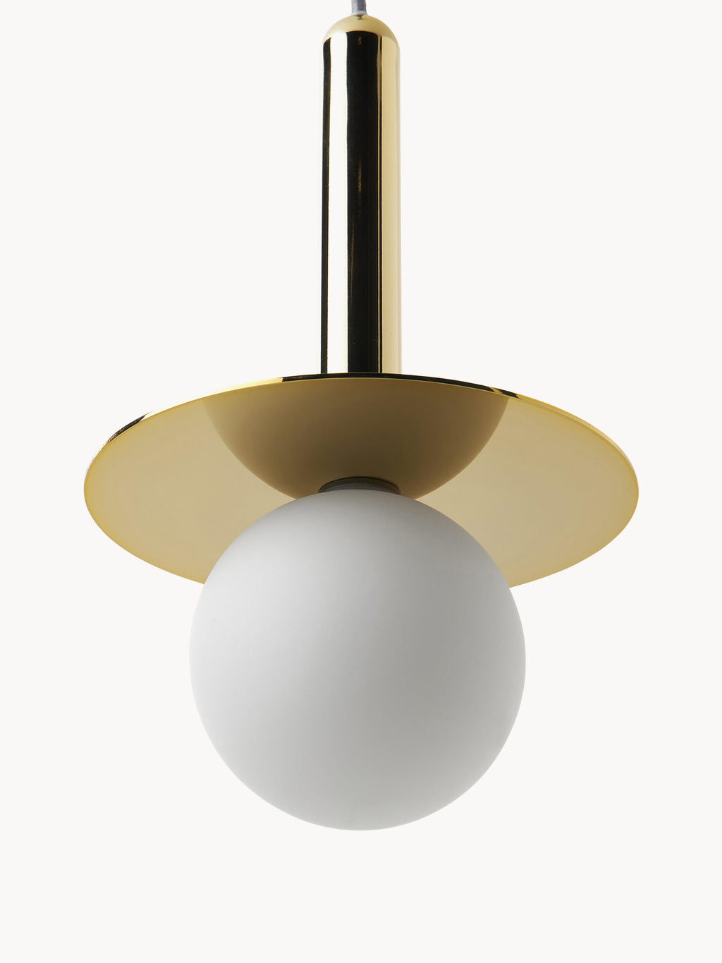 Petite suspension Isleif - Blanc, doré