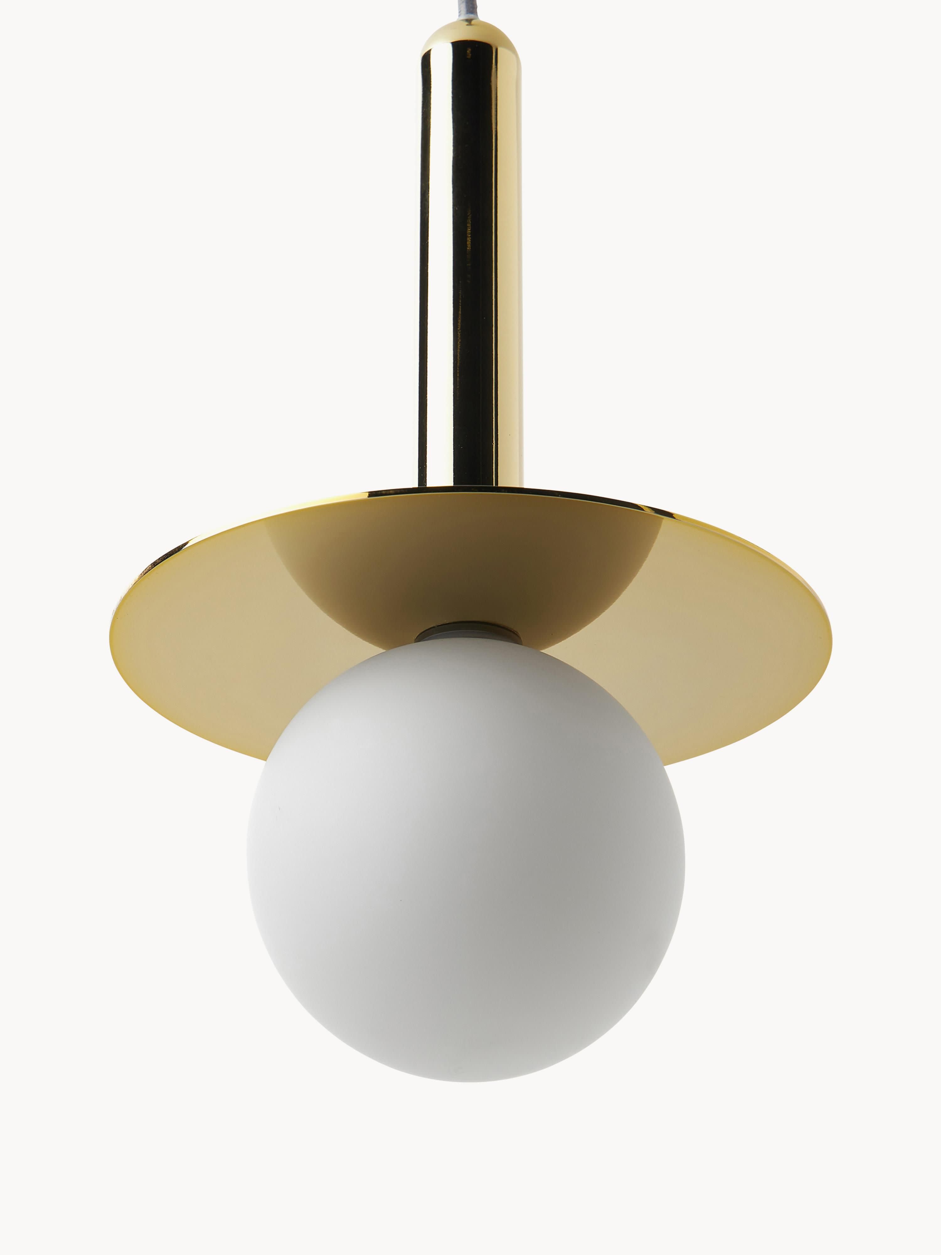Petite suspension Isleif - Blanc, doré