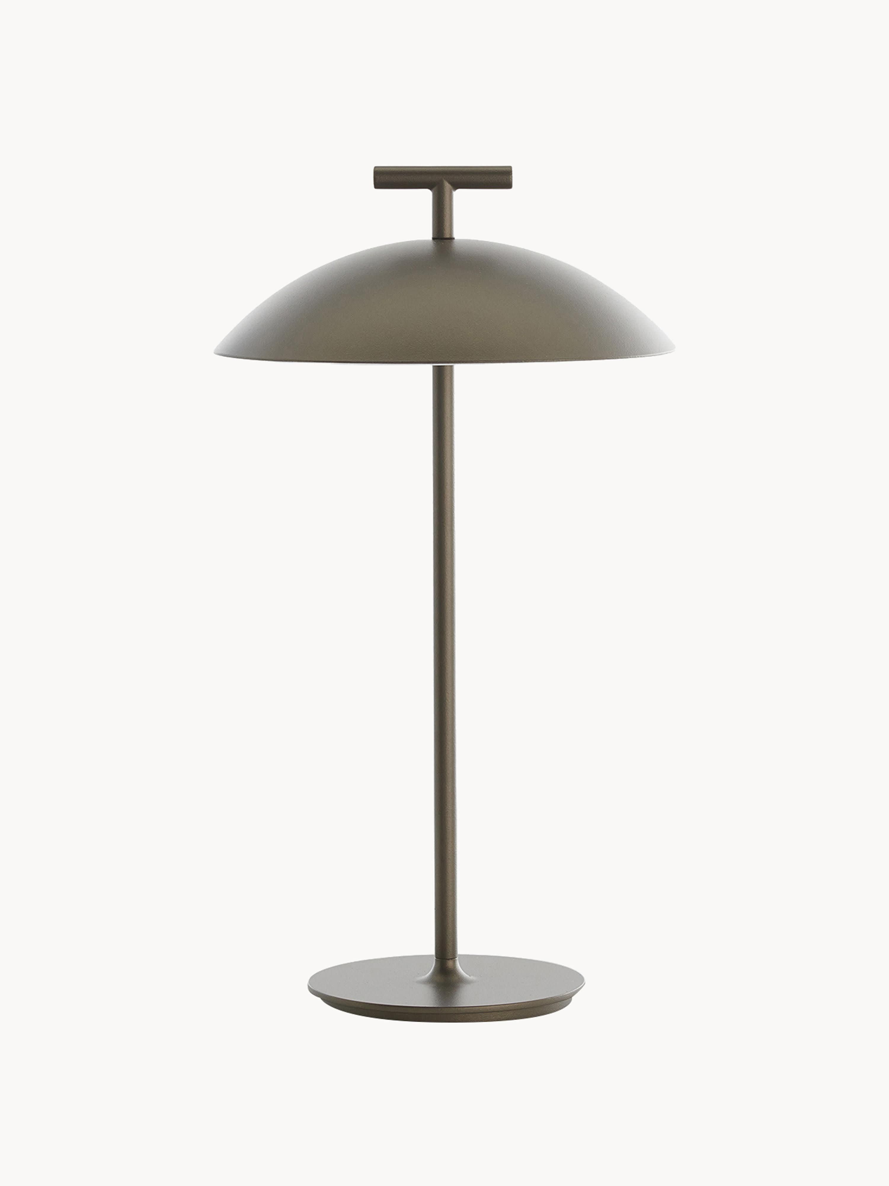 Lampe à poser LED mobile intérieure/extérieure Mini Osmund, intensité ajustable - Grège