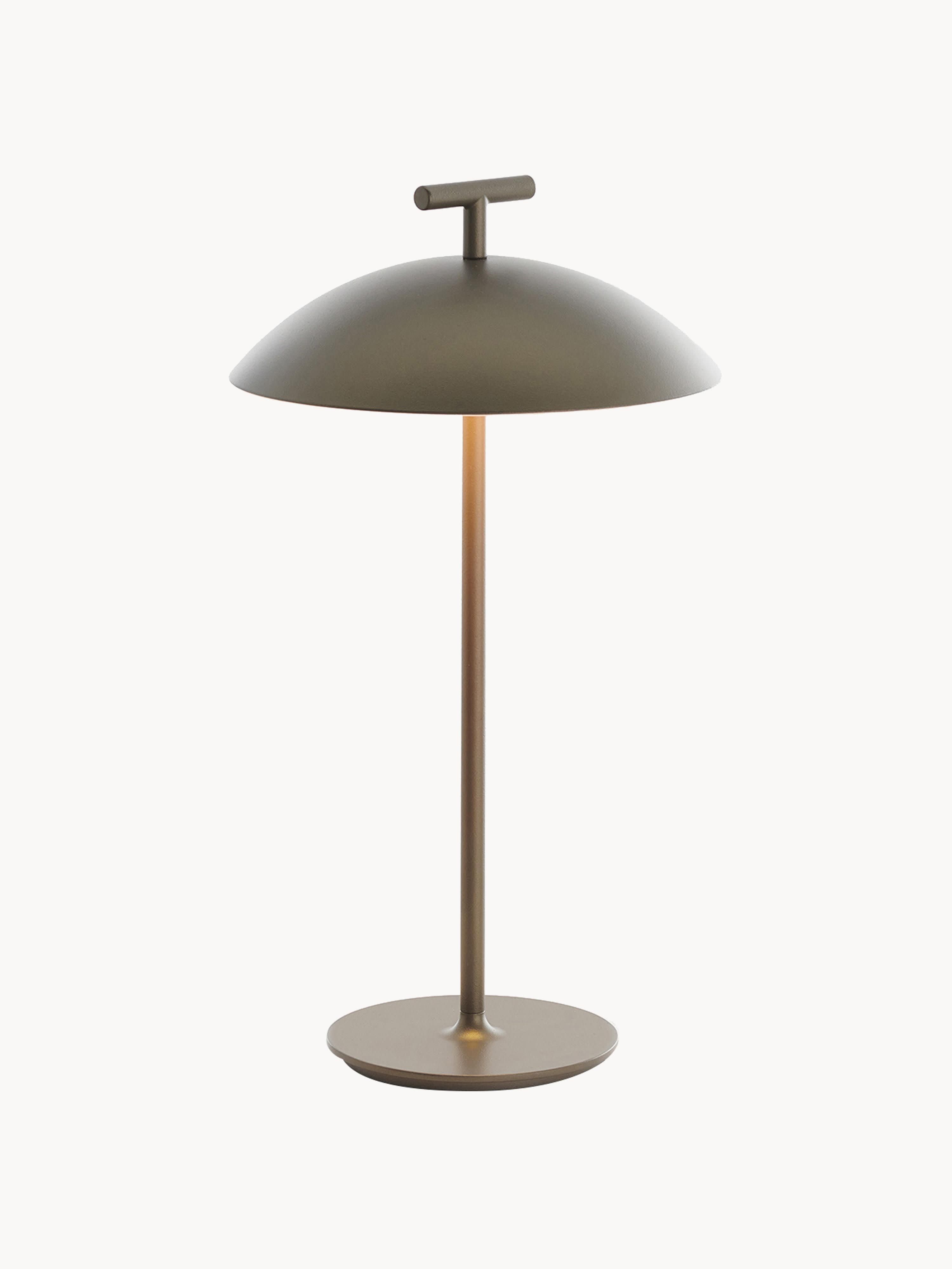 Lampe à poser LED mobile intérieure/extérieure Mini Osmund, intensité ajustable - Grège