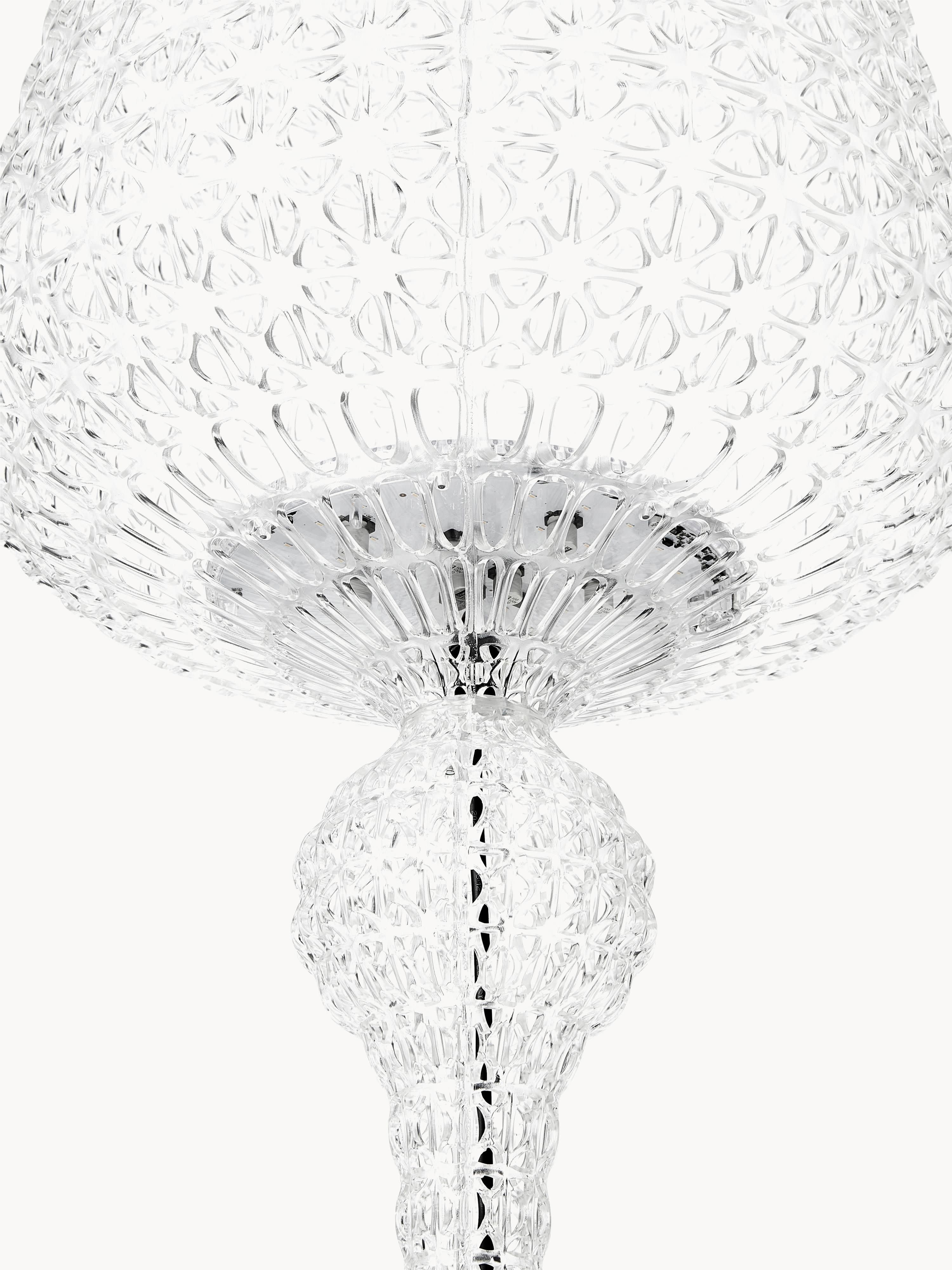 Lampadaire LED d'extérieur Dreng, intensité ajustable - Transparent