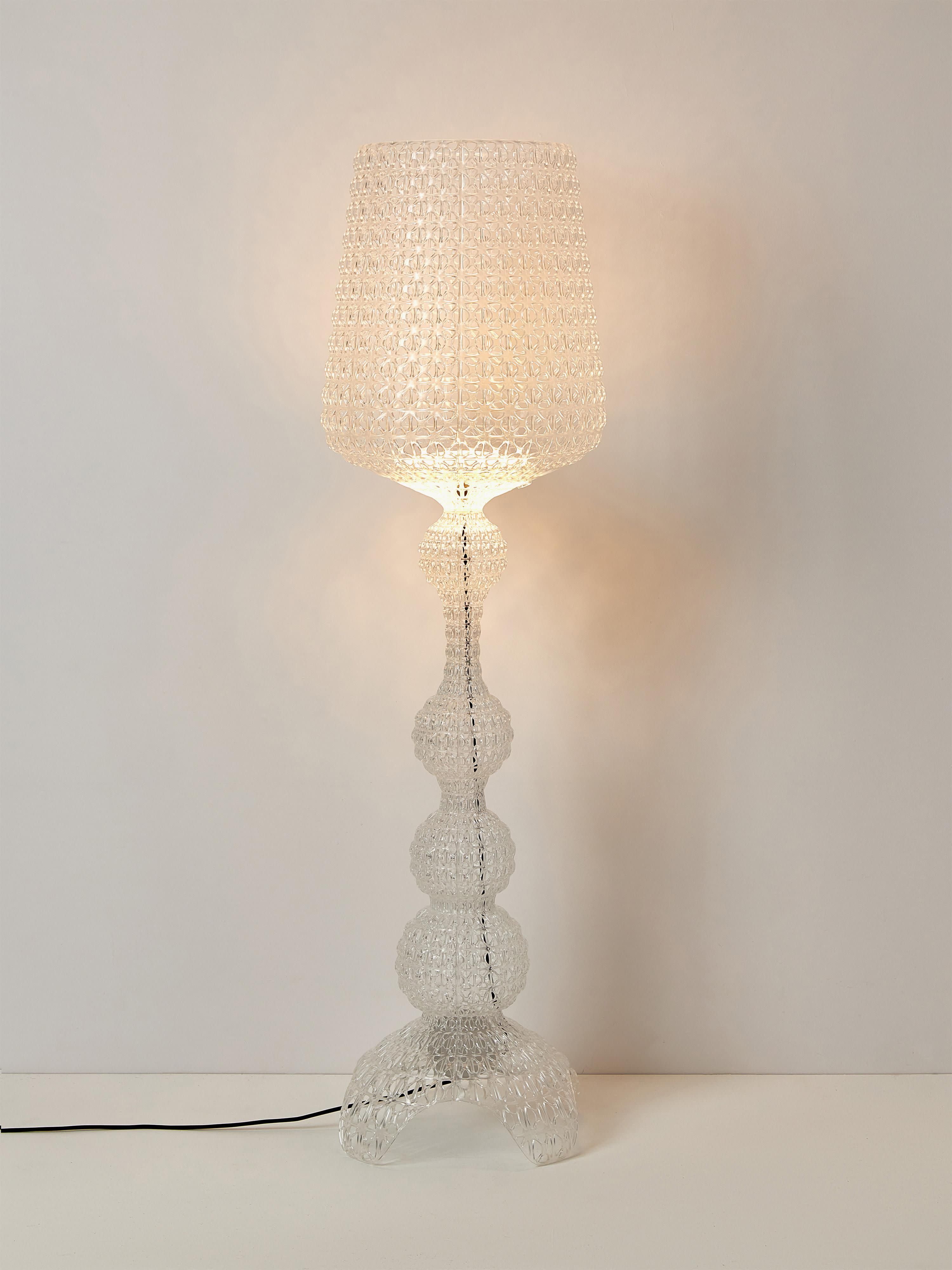 Lampadaire LED d'extérieur Dreng, intensité ajustable - Transparent