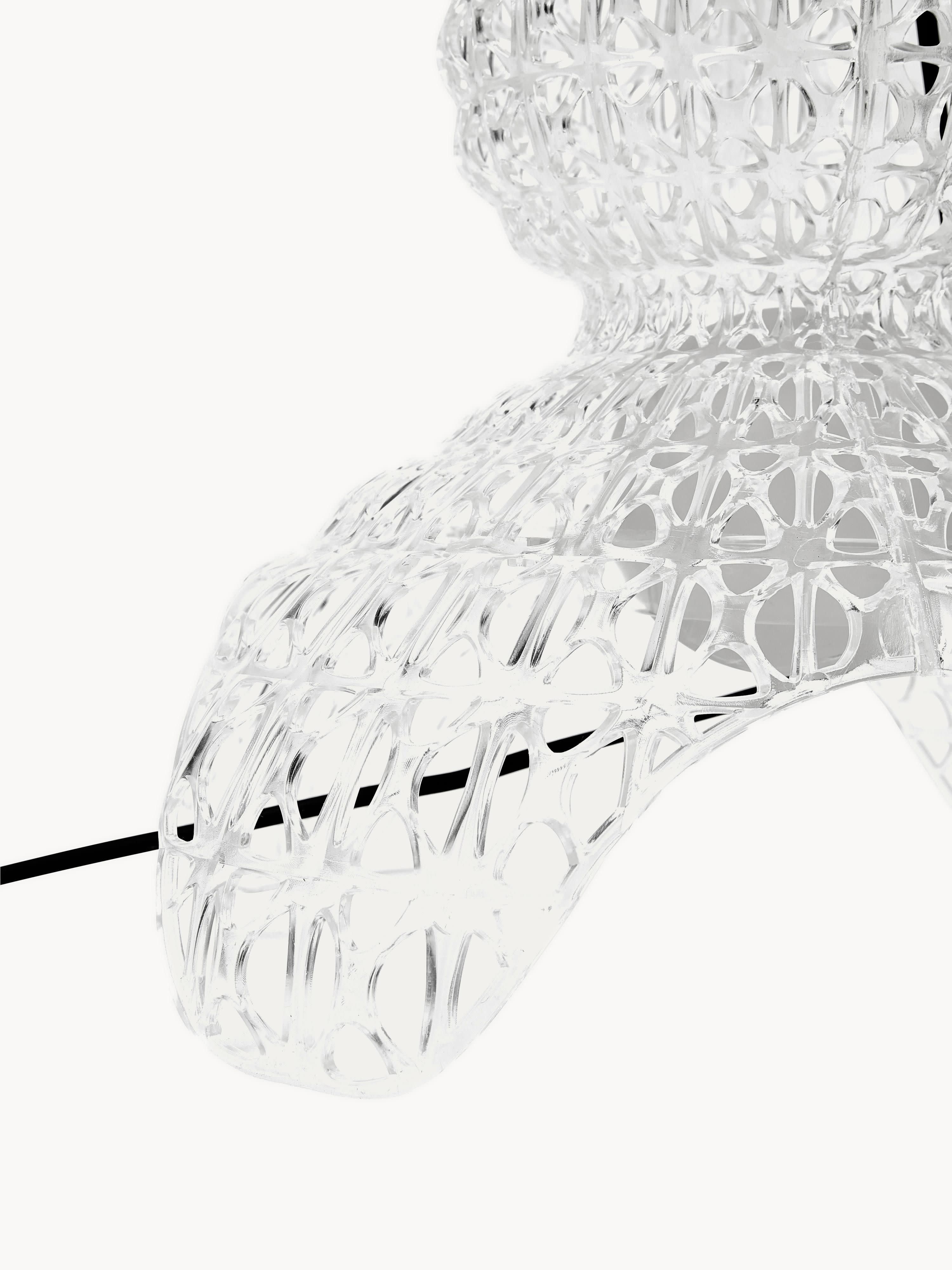 Lampadaire LED d'extérieur Dreng, intensité ajustable - Transparent