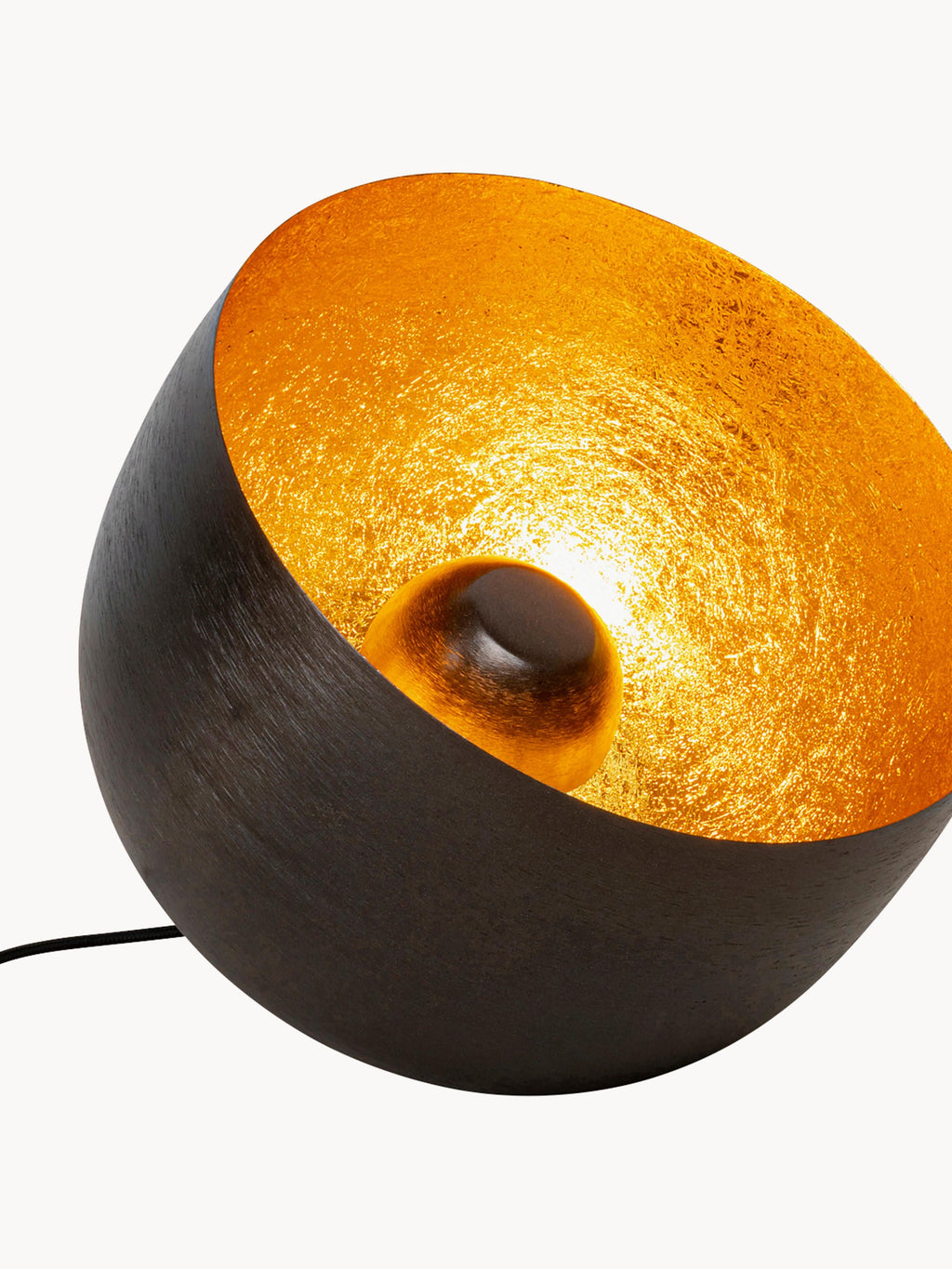 Borne d'éclairage Eike - Noir, doré