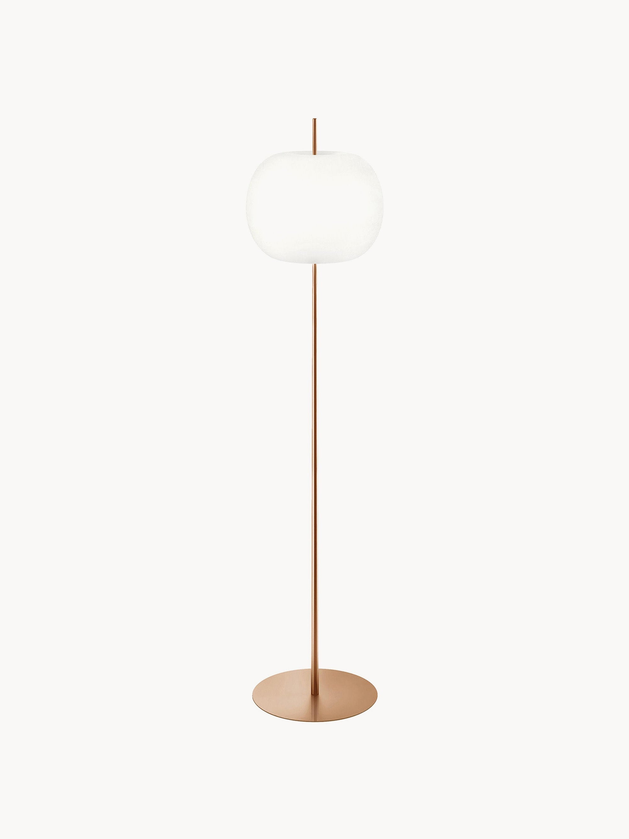Lampadaire soufflé bouche Judson, intensité ajustable - Tons cuivre