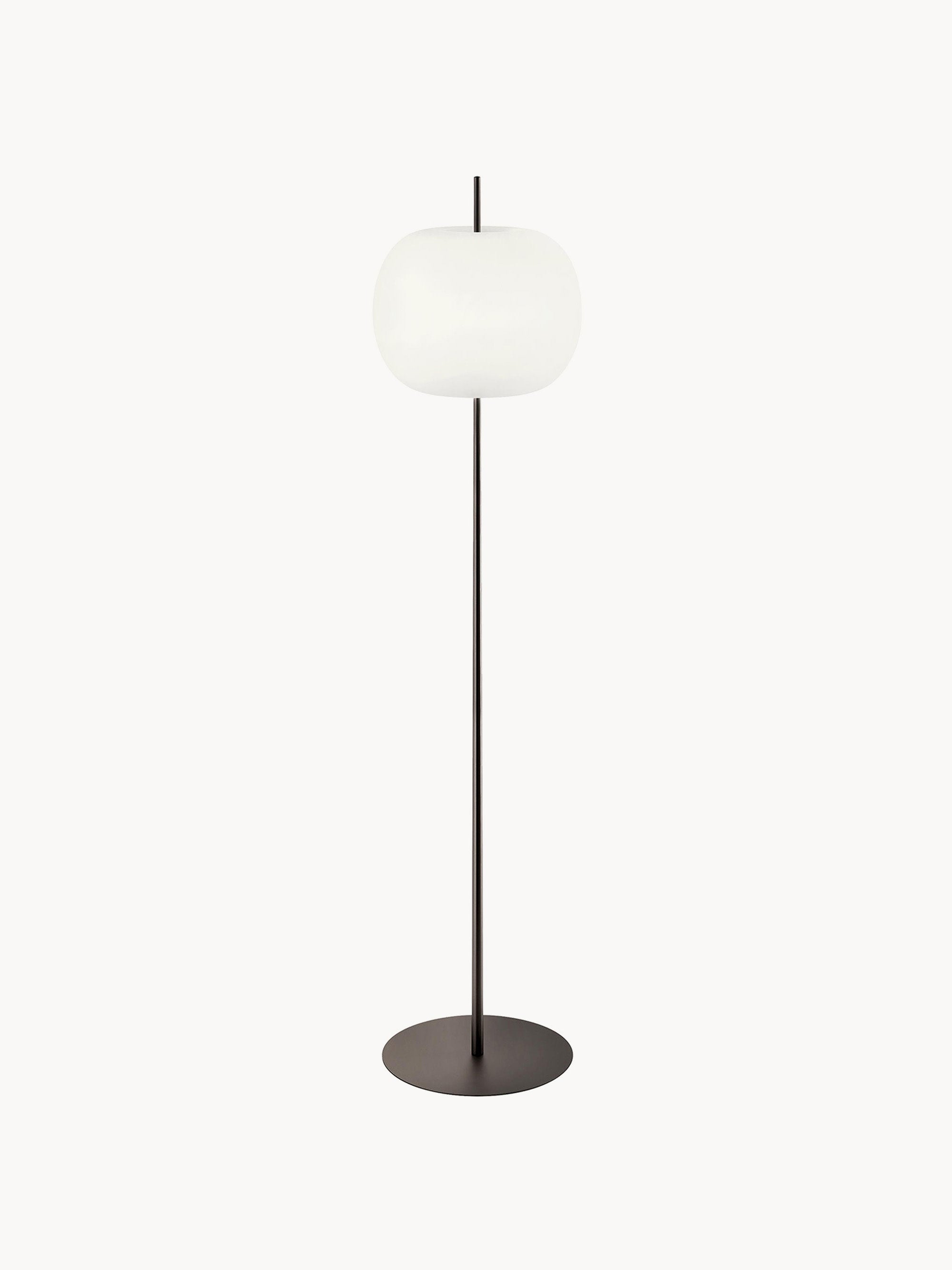Lampadaire soufflé bouche Judson, intensité ajustable - Noir