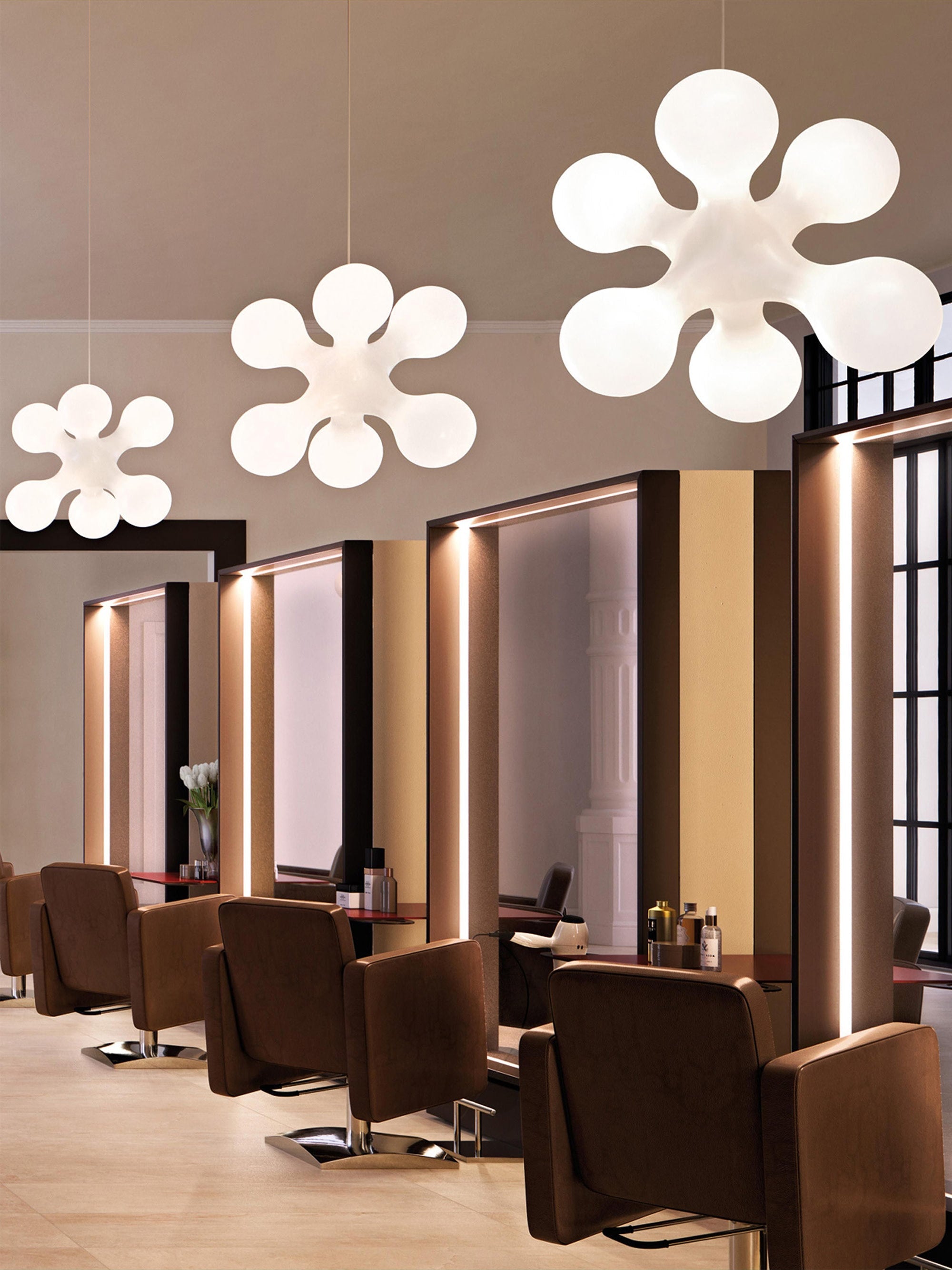 Suspension design Rafe, intensité ajustable - Blanc