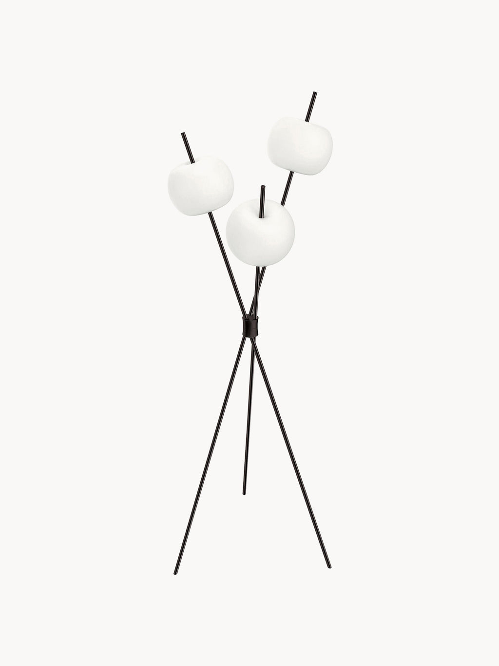 Lampadaire trépied soufflé bouche Judson, intensité ajustable - Noir