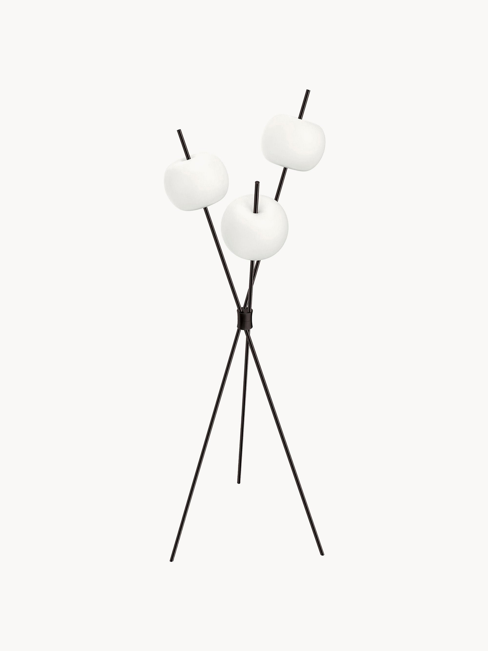 Lampadaire trépied soufflé bouche Judson, intensité ajustable - Noir
