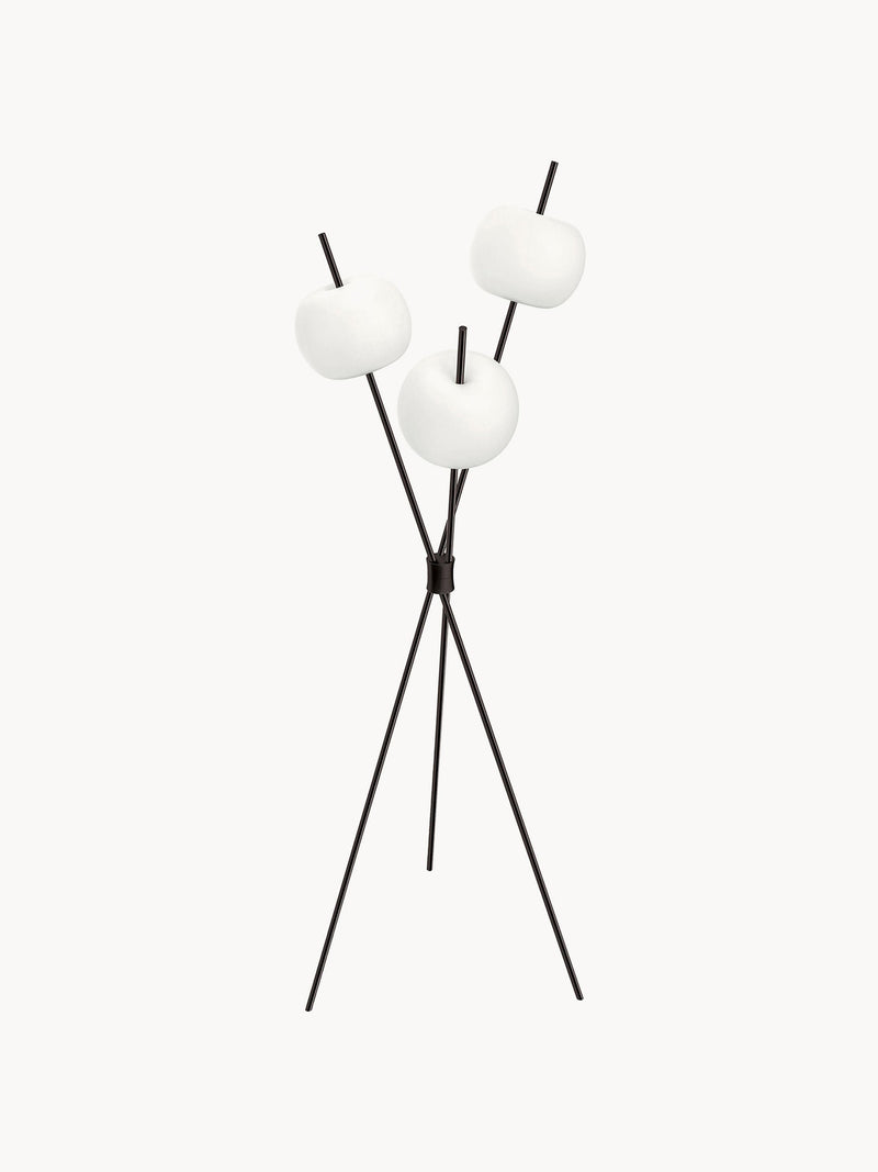 Lampadaire trépied soufflé bouche Judson, intensité ajustable - Noir