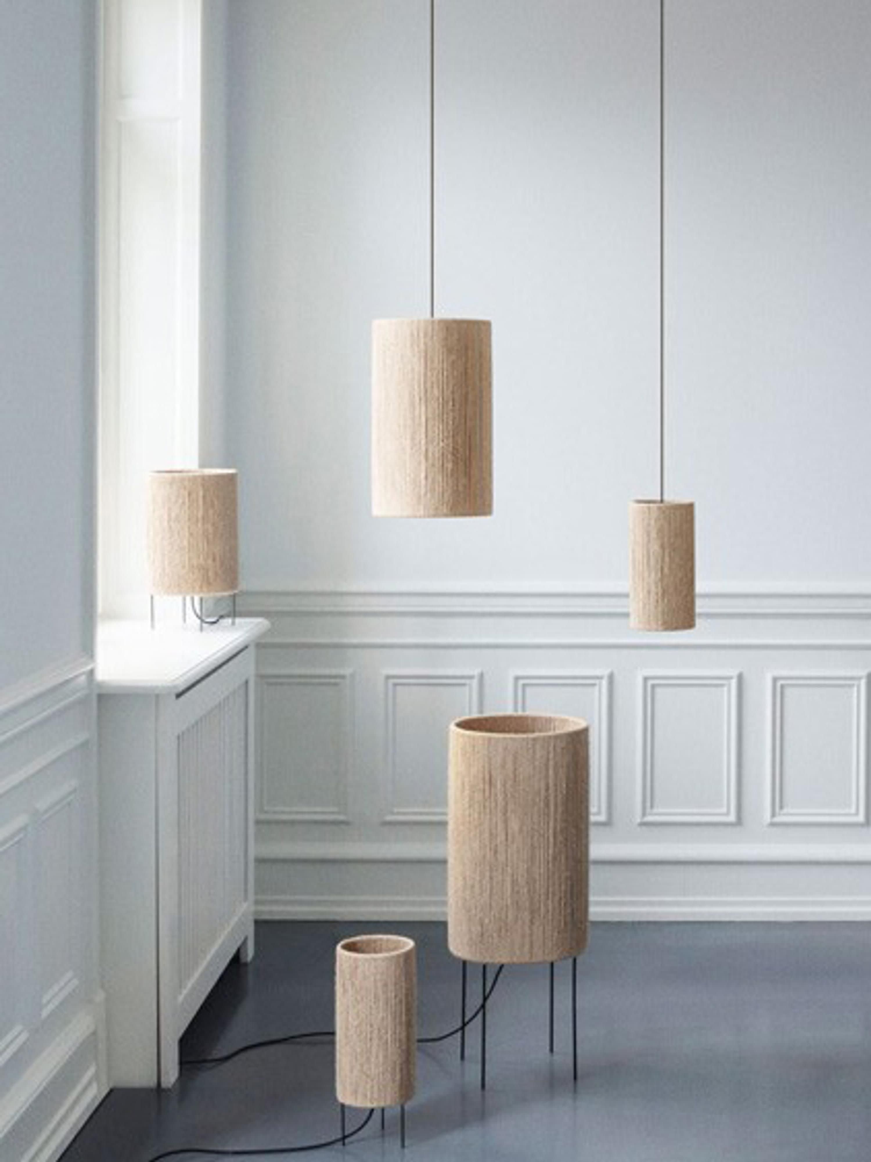 Petite suspension en jute Kund, Ø 23 cm - Beige