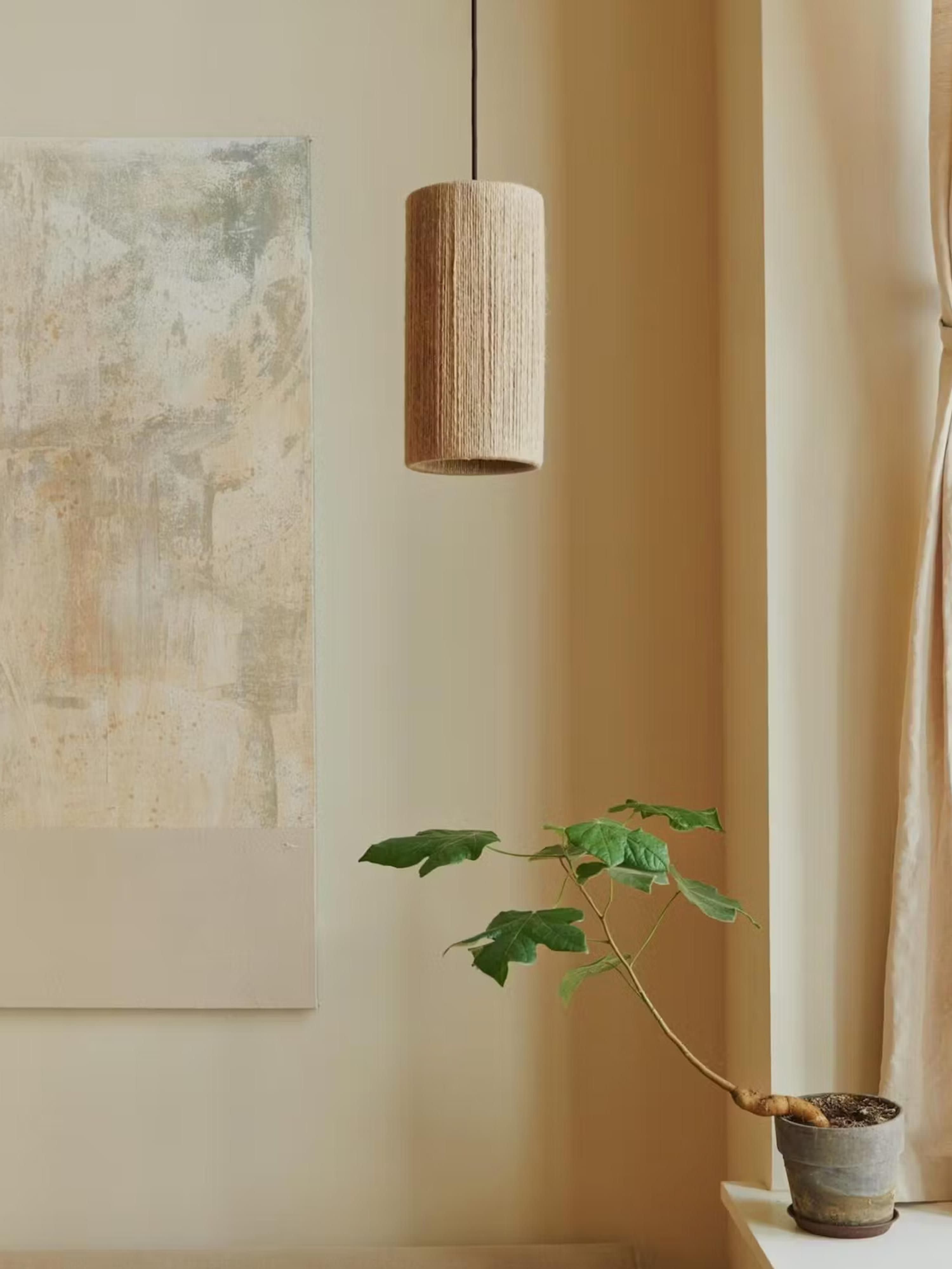 Petite suspension en jute Kund, Ø 15 cm - Beige