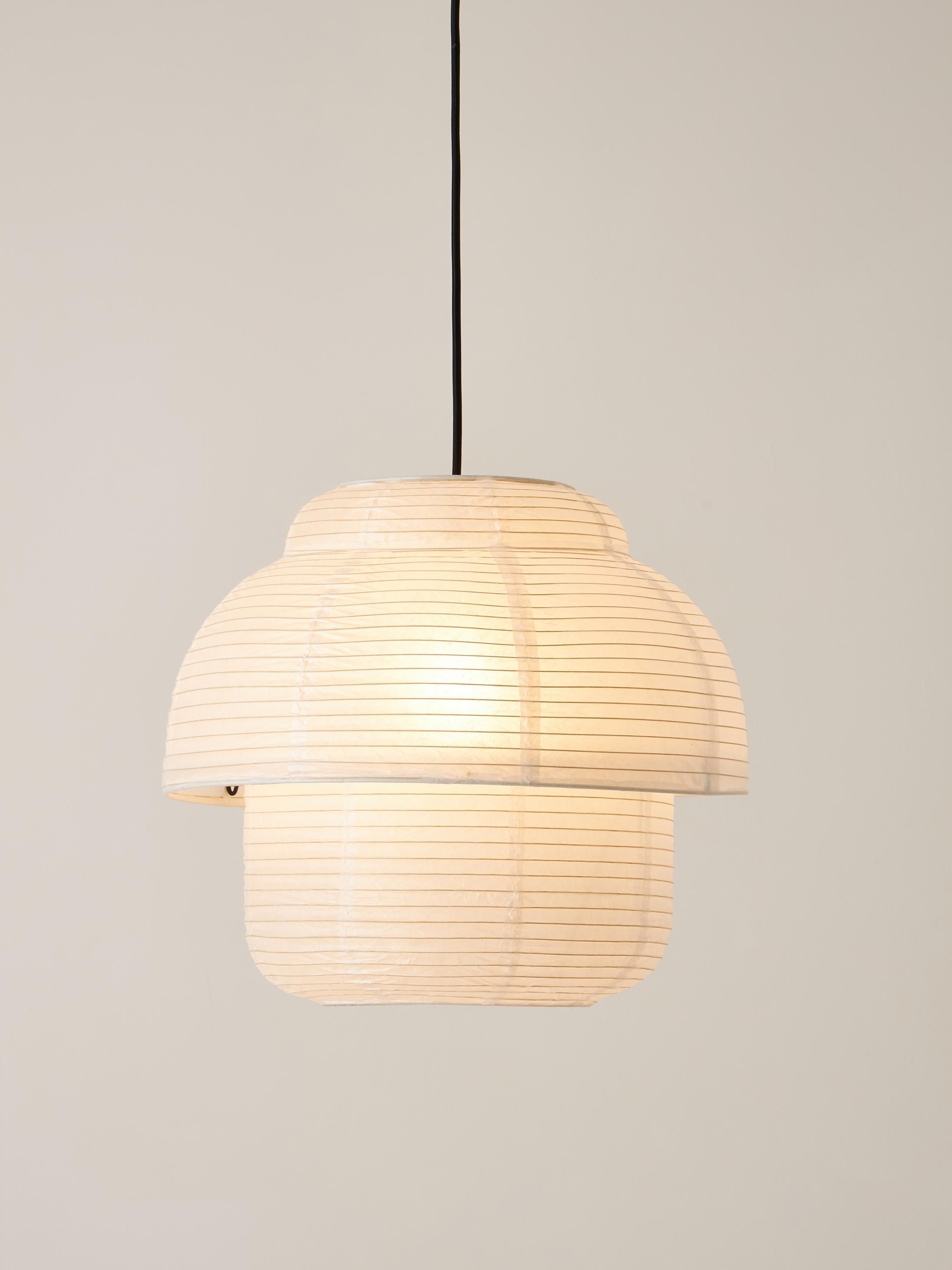 Suspension en papier de riz Vale - Blanc