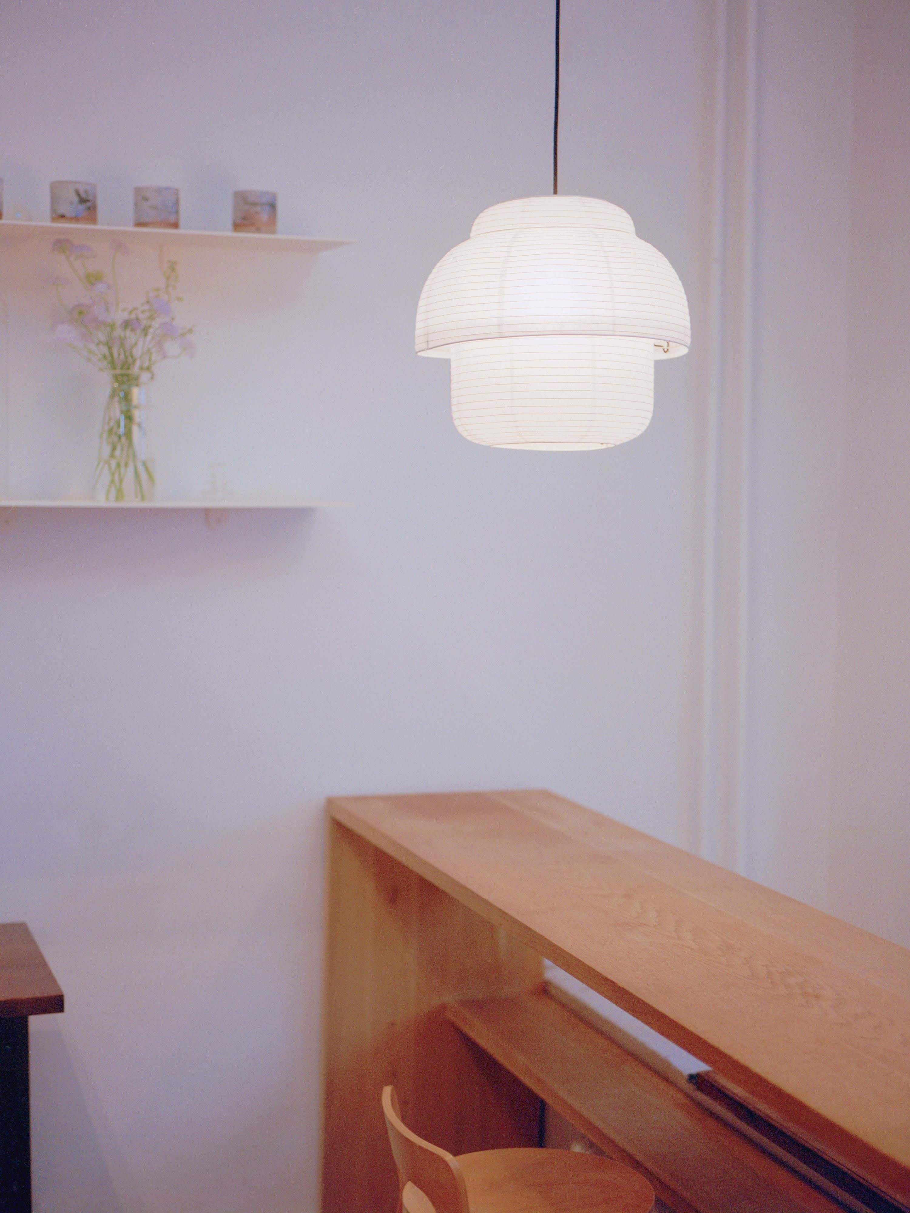 Suspension en papier de riz Vale - Blanc