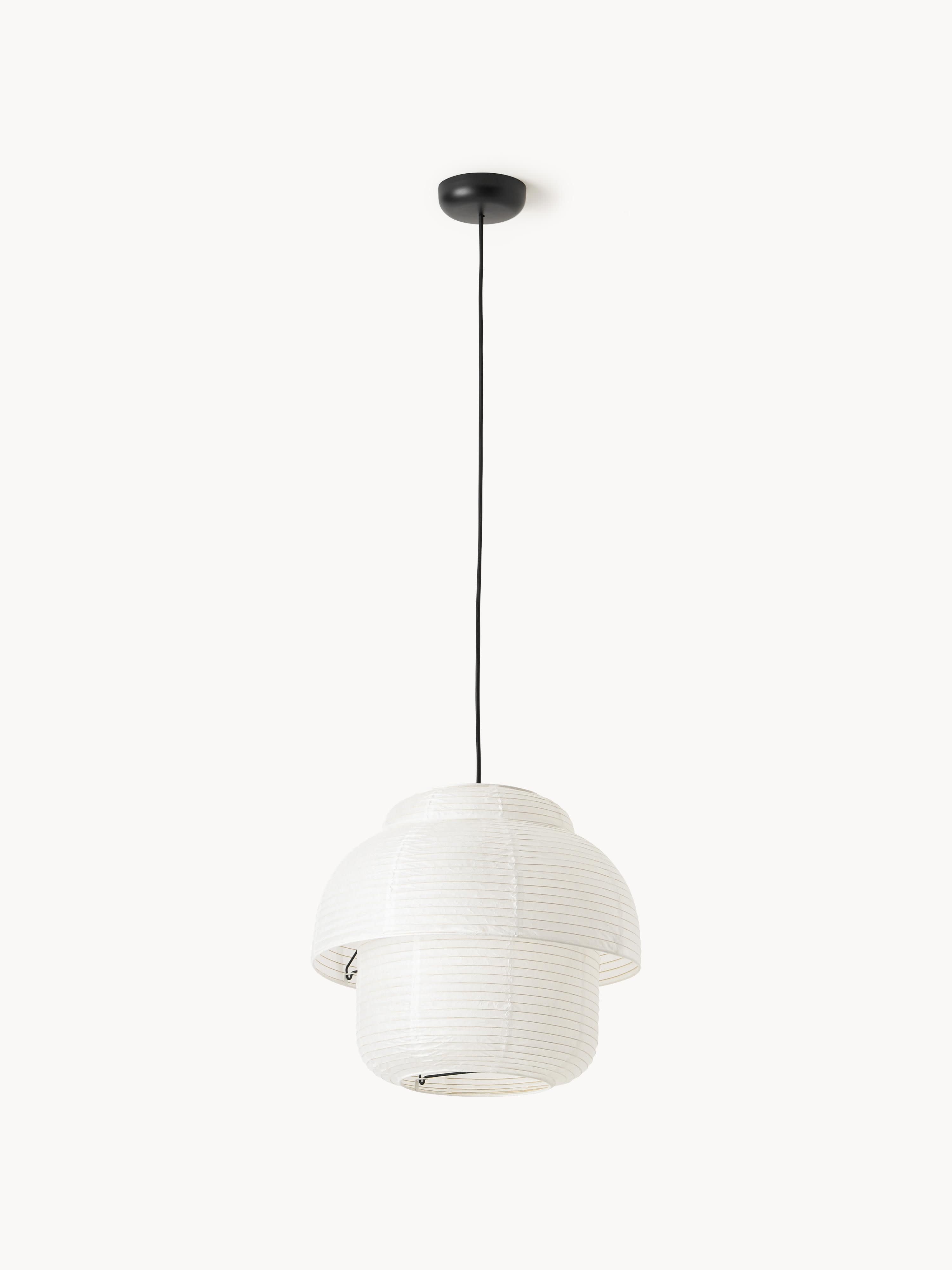 Suspension en papier de riz Vale - Blanc