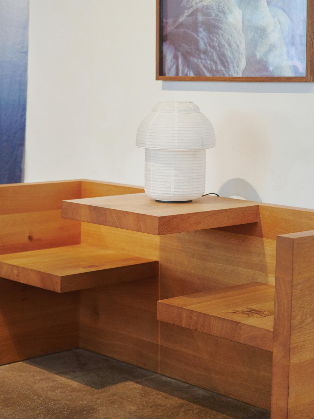 Lampe à poser en papier de riz Vale - Blanc