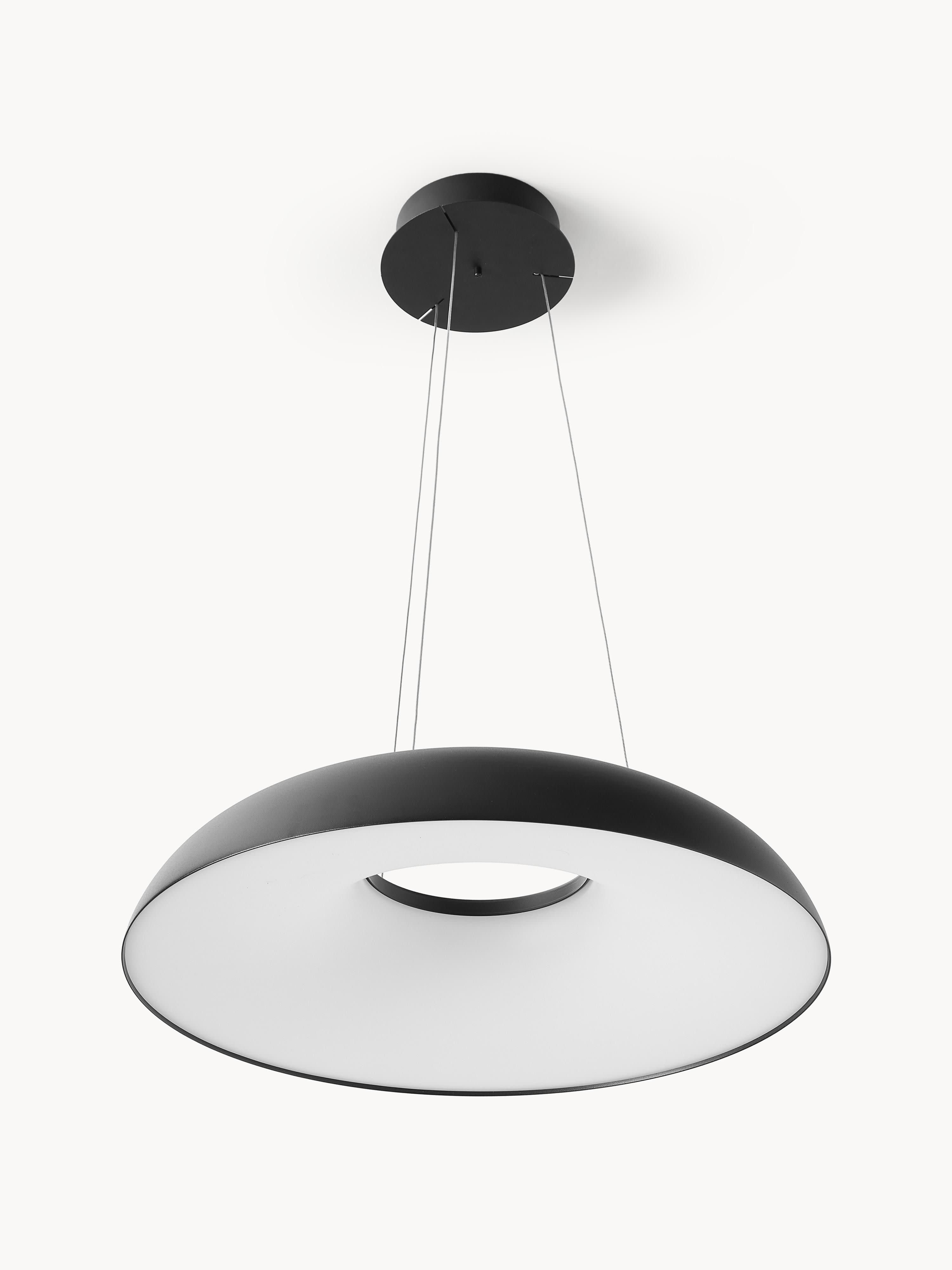 Grande suspension LED à intensité variable Roland - Noir
