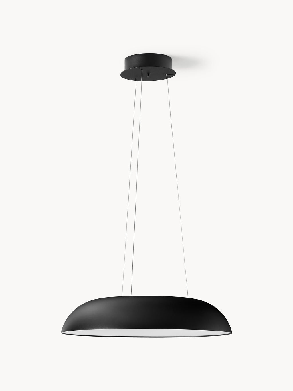 Grande suspension LED à intensité variable Roland - Noir