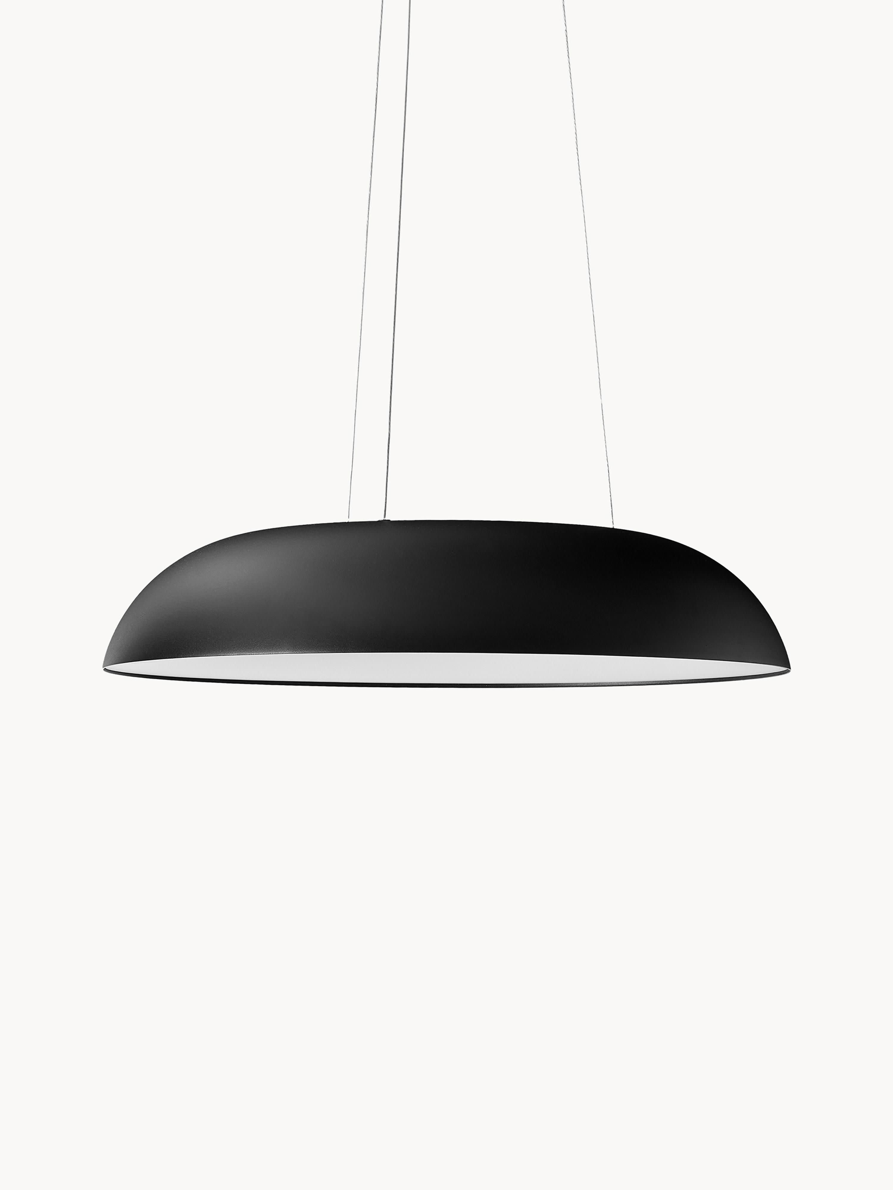 Grande suspension LED à intensité variable Roland - Noir
