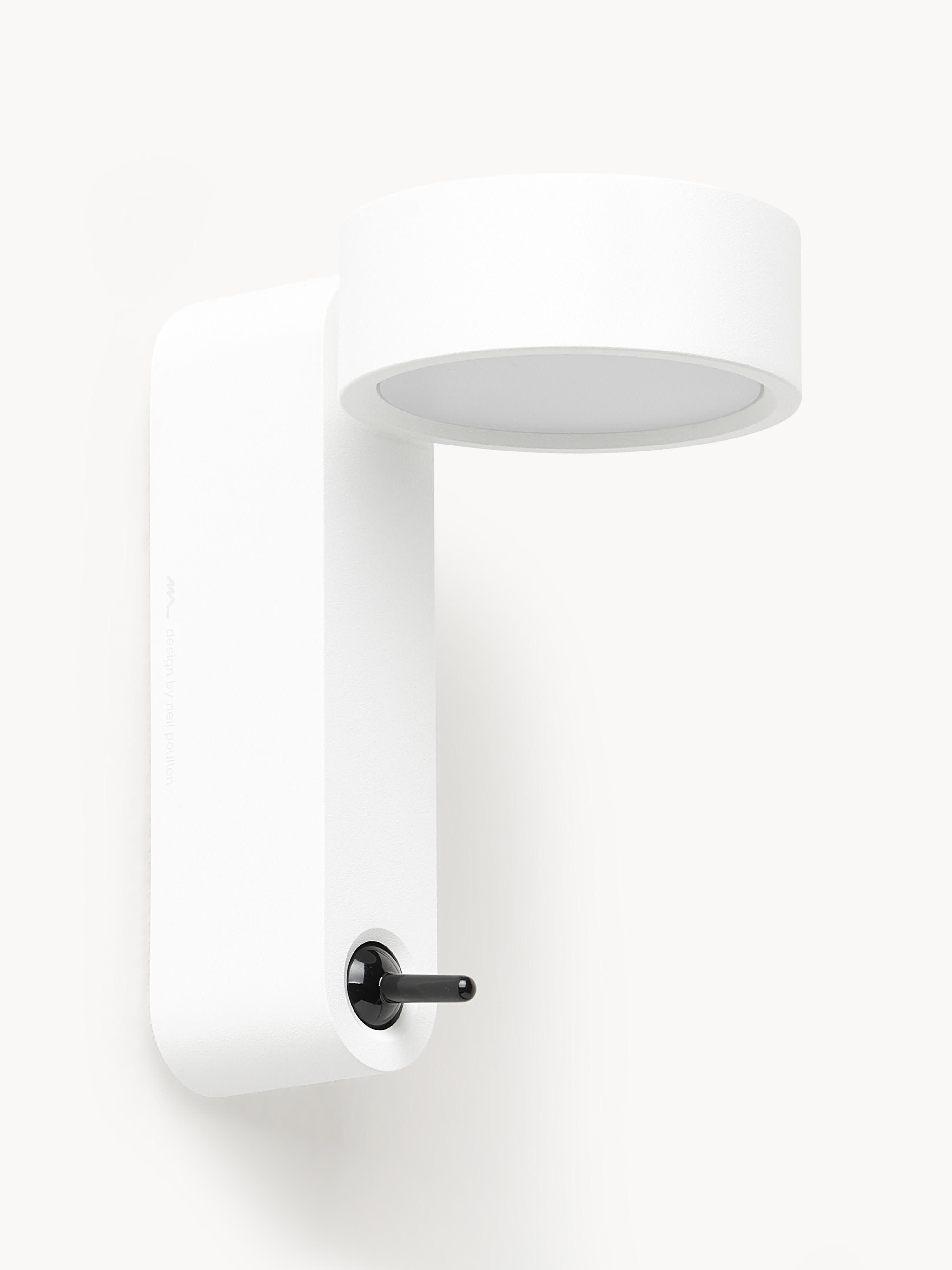 Petite applique LED avec abat-jour réglable Ulysses - Blanc, mat