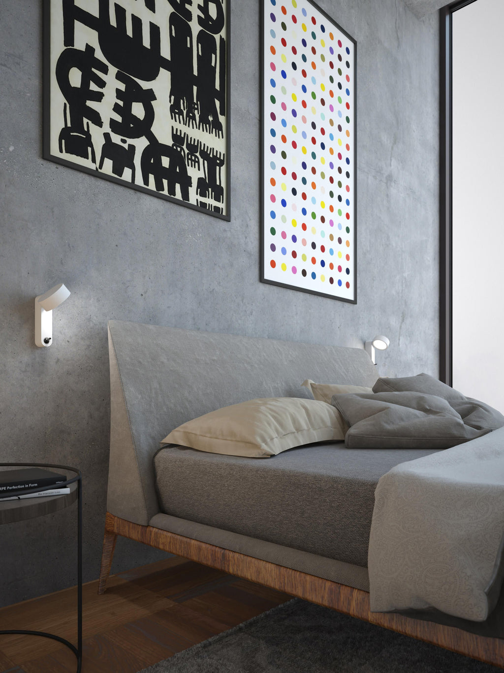 Petite applique LED avec abat-jour réglable Ulysses - Blanc, mat