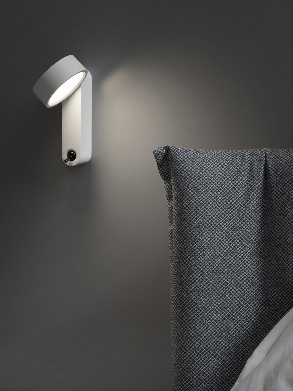 Petite applique LED avec abat-jour réglable Ulysses - Blanc, mat